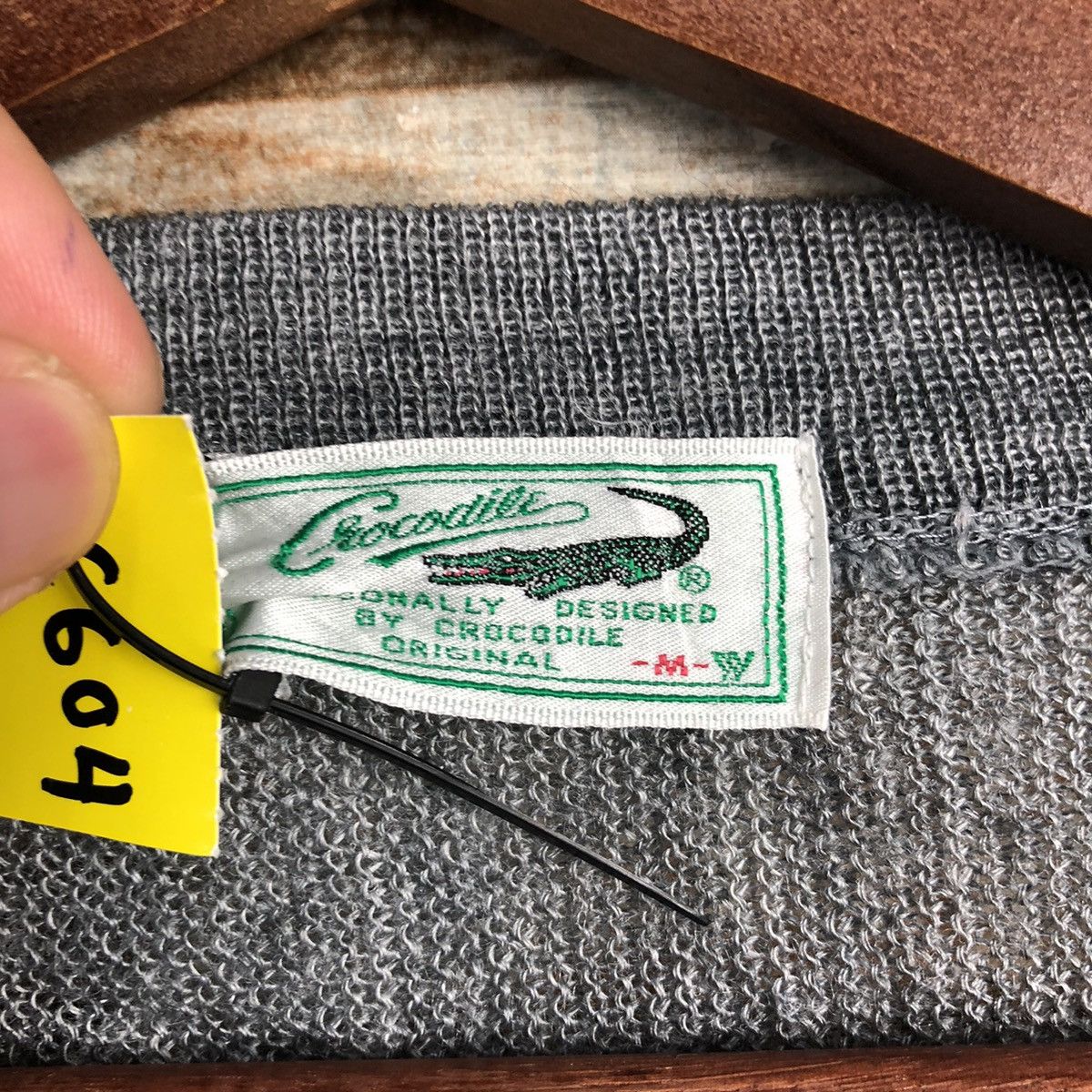 Japanese Brand DL Crocodille vintage Gray Cardigan Knitwear #C604 Size US M / EU 48-50 / 2 - 11 Thumbnail
