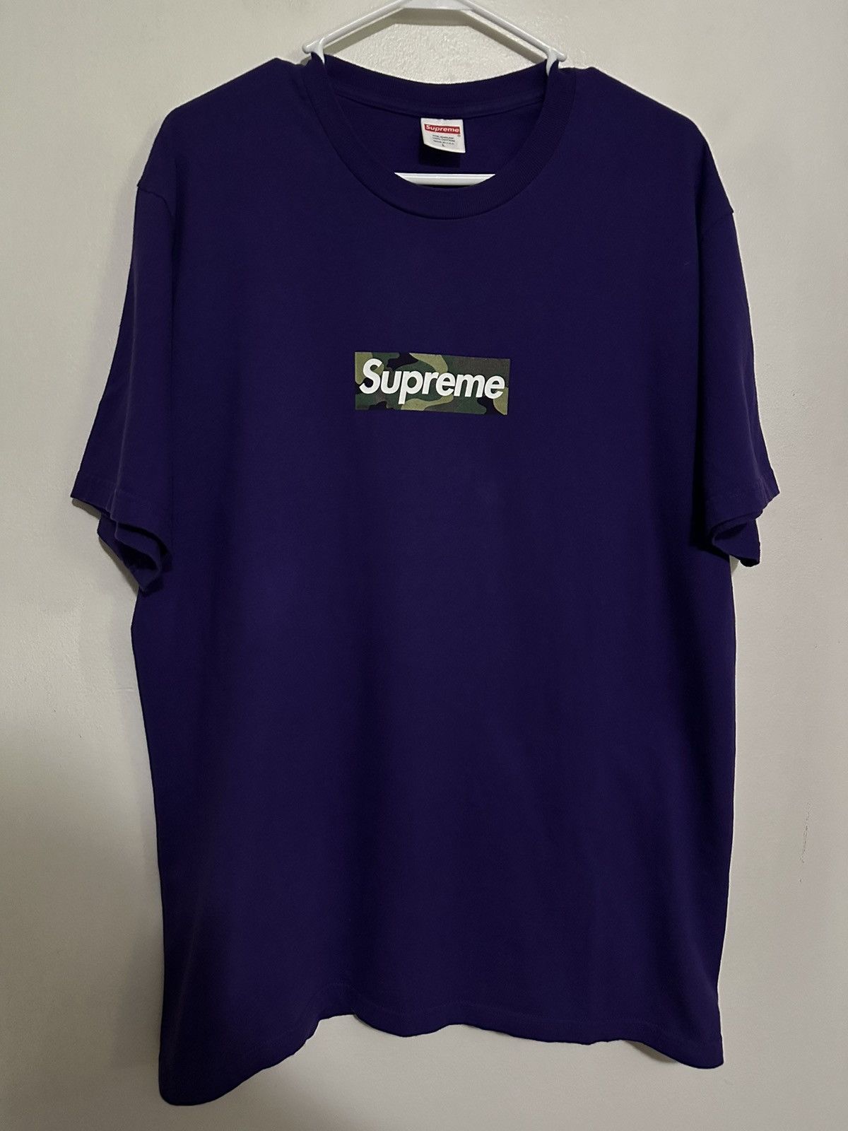 Supreme Purple Box Logo Tee | Grailed