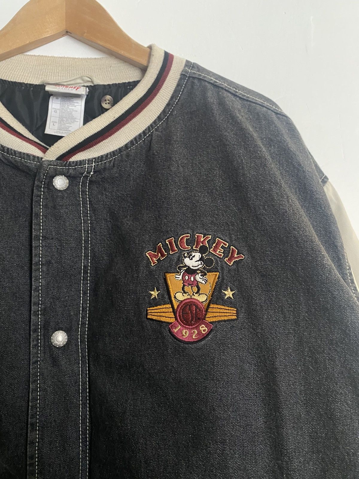 Mickey Mouse × Vintage Micky Mouse 1928 INSANE Varsitiy Jacket from 90s Size US L / EU 52-54 / 3 - 3 Thumbnail