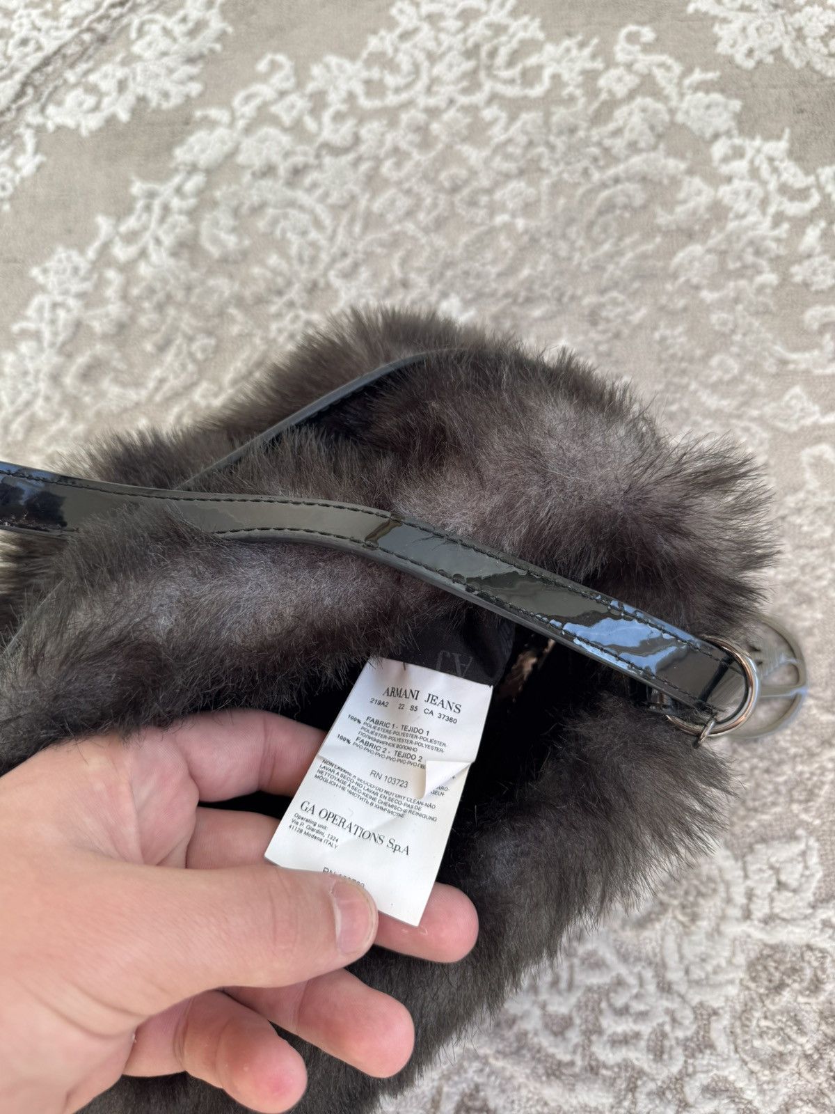 Armani FUR FAUX IF SIX WAS Nine ARMANI JEANS Y2K BAG Size ONE SIZE - 7 Thumbnail
