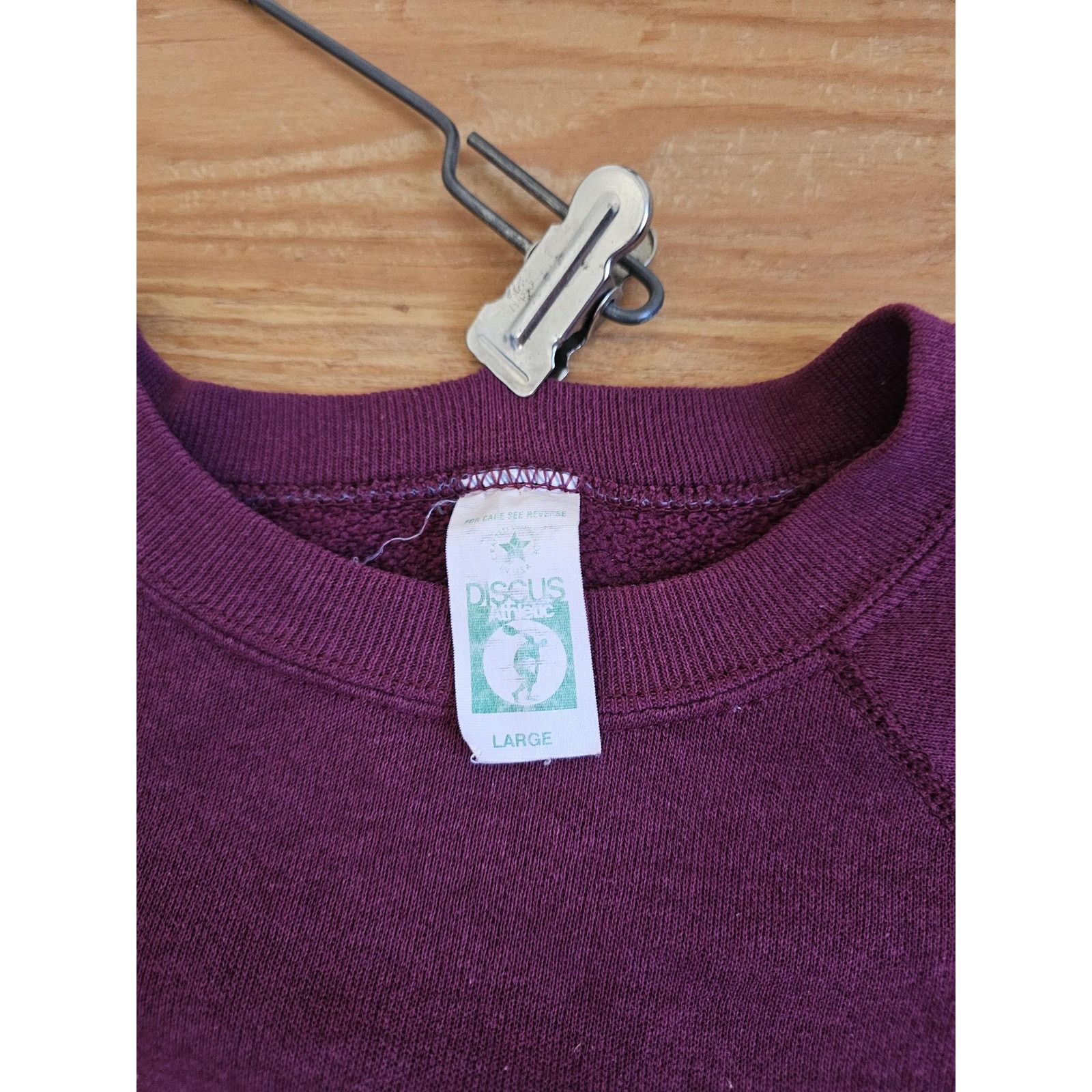 Other Discus NHS Raglan 50/50 Sweatshirt Burgandy Red Sz L 1990s Size US L / EU 52-54 / 3 - 3 Thumbnail