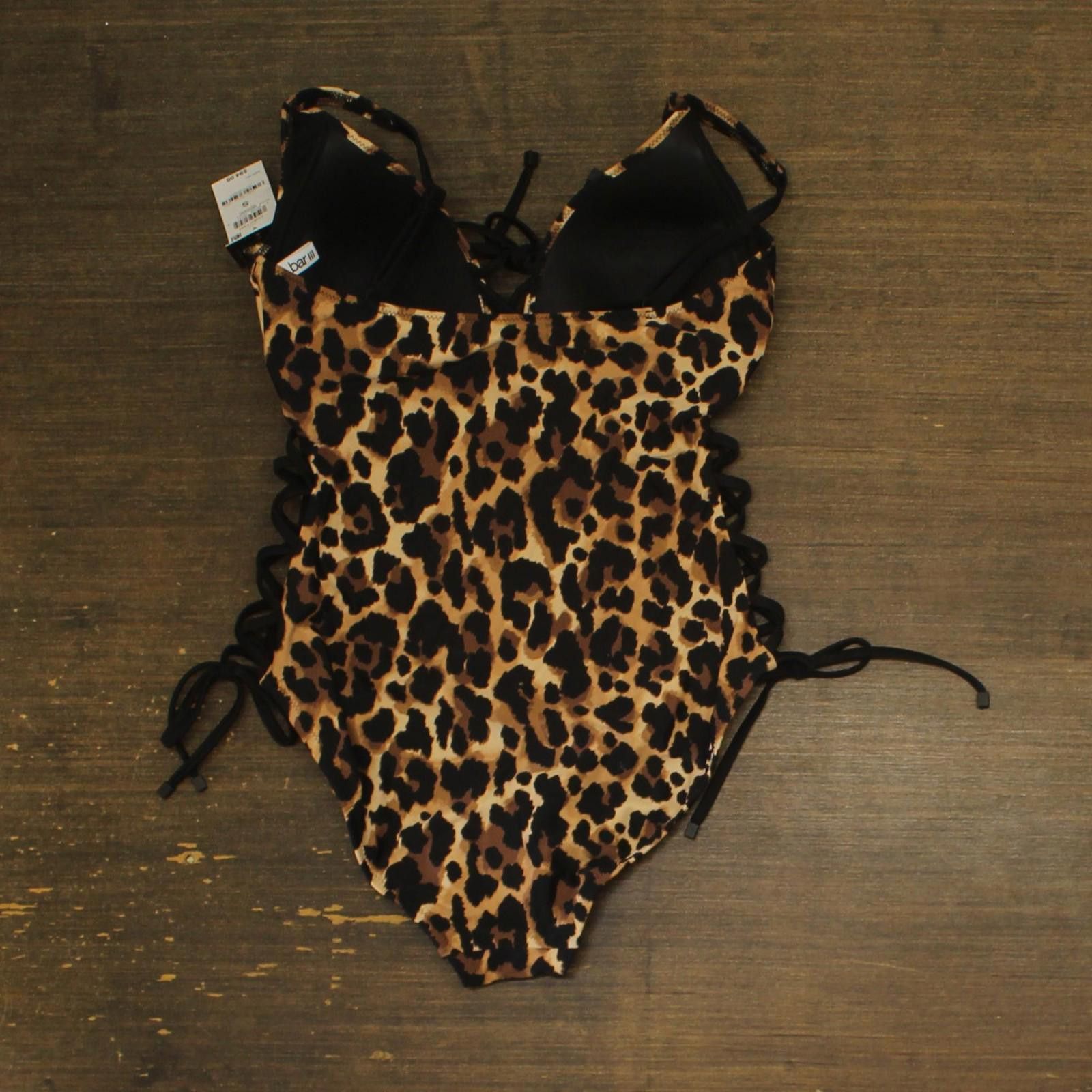 Bar III Nwt Bar Iii Womens Print One Piece Swimsuit Natural Brown S Size ONE SIZE - 2 Thumbnail