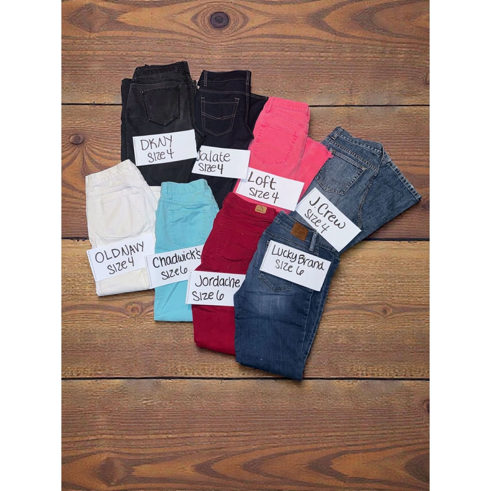 Lucky Brand 8 Pair Designer Jeans/Pants Size 4 & 6 Lucky Brand, etc Size 27" / US 4 / IT 40 - 3 Thumbnail