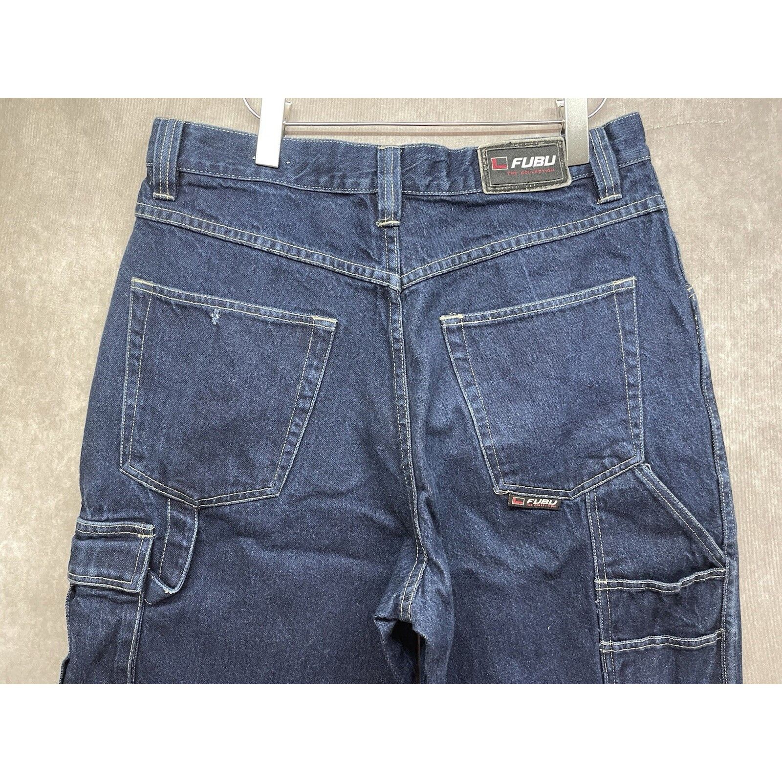 Fubu VTG Y2K Fubu Jeans Carpenter Blue Baggy Faded Hip Hop Size 3 Size US 34 / EU 50 - 3 Thumbnail