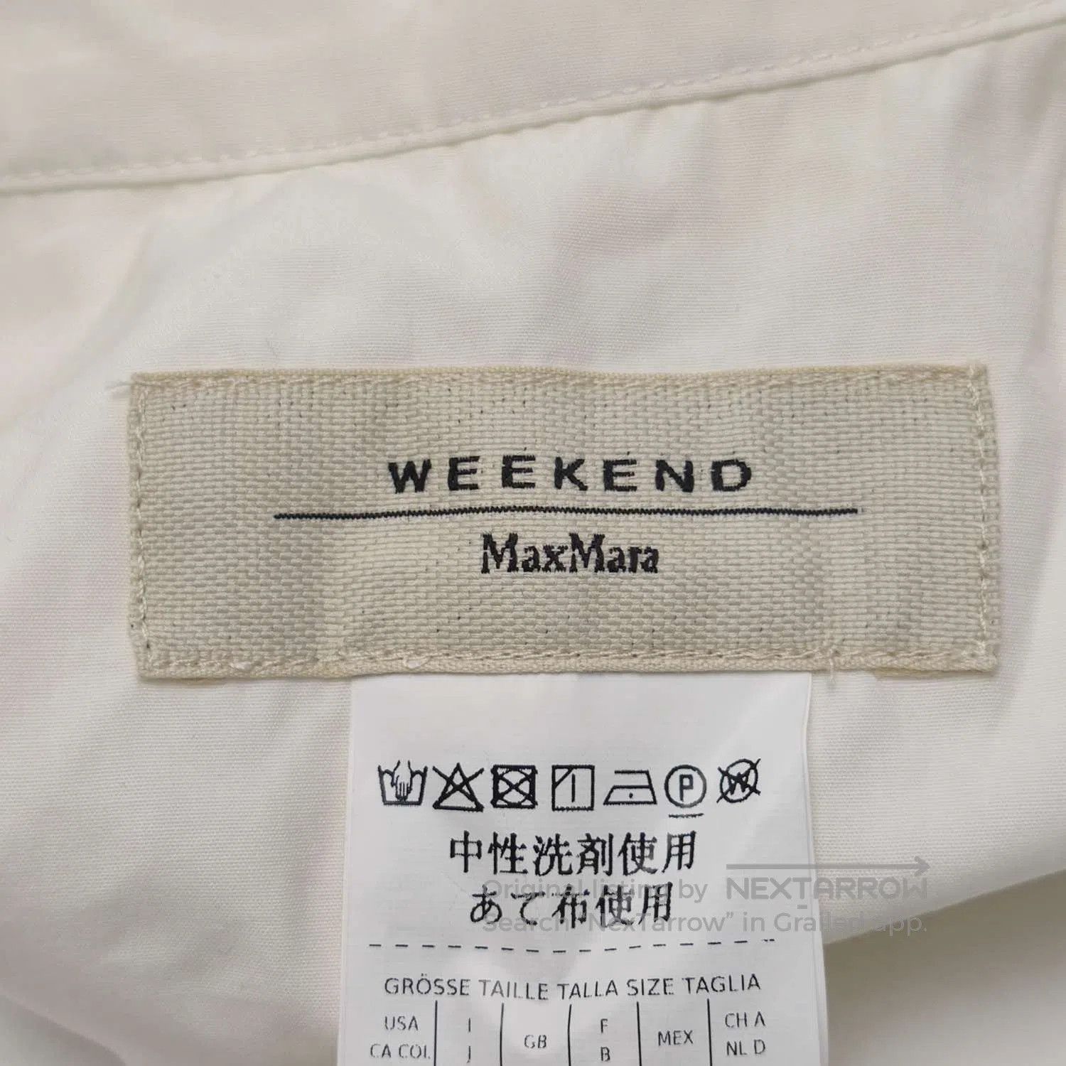 Weekend Max Mara Weekend Max Mara White Embroidered Sleeve Shirt L. Size M / US 6-8 / IT 42-44 - 4 Thumbnail