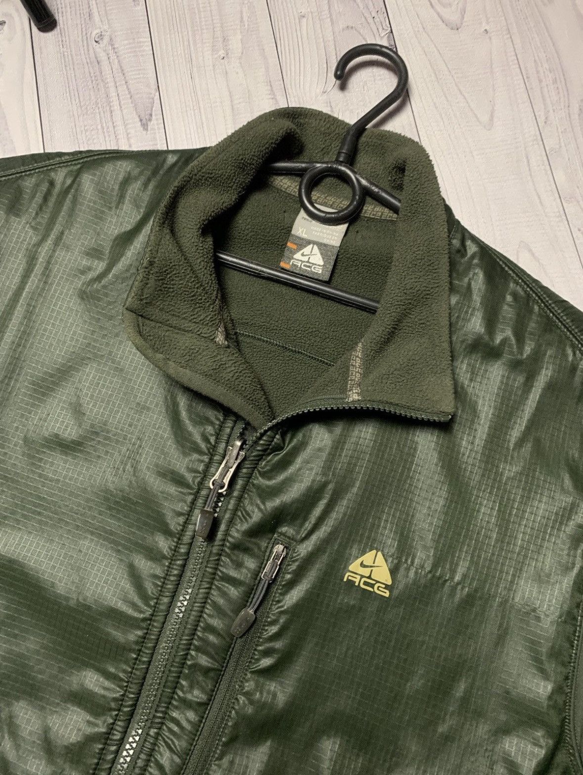 Nike × Vintage Vintage Nike ACG fleece jacket size XL green Size US XL / EU 56 / 4 - 3 Thumbnail
