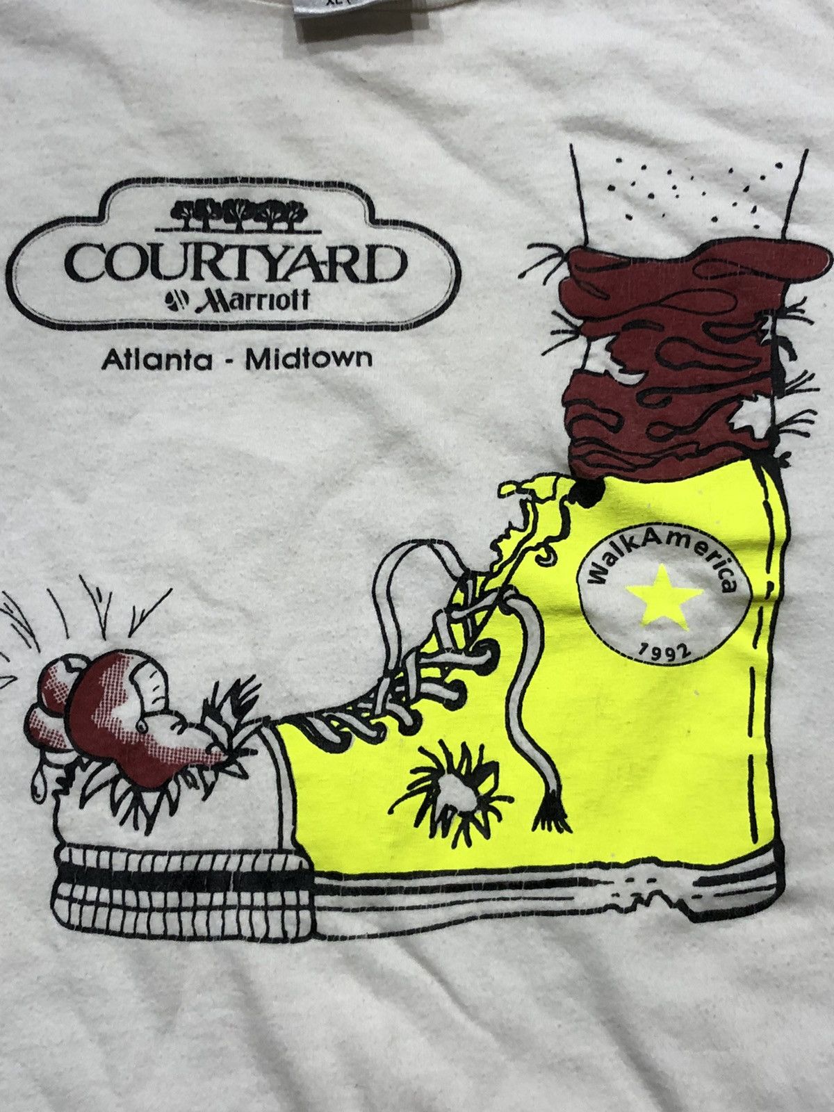 Vintage Vtg 1992 Walk America Atlanta Marathon Tee Size US XL / EU 56 / 4 - 2 Thumbnail