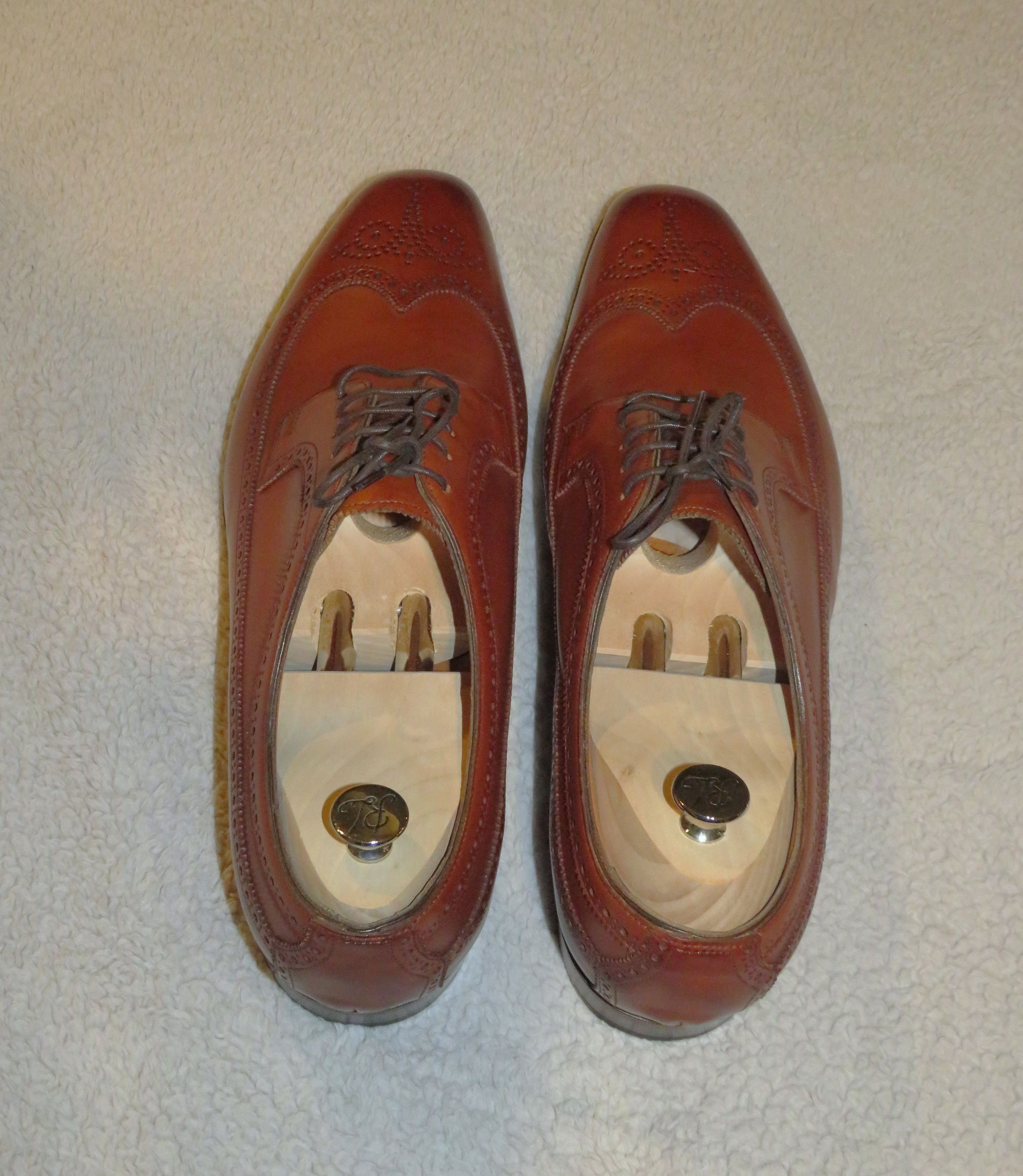 Edward Green × Ralph Lauren Purple Label Brooksville Chestnut Calf Leather Brogues 12D NWB Size US 12 / EU 45 - 6 Thumbnail