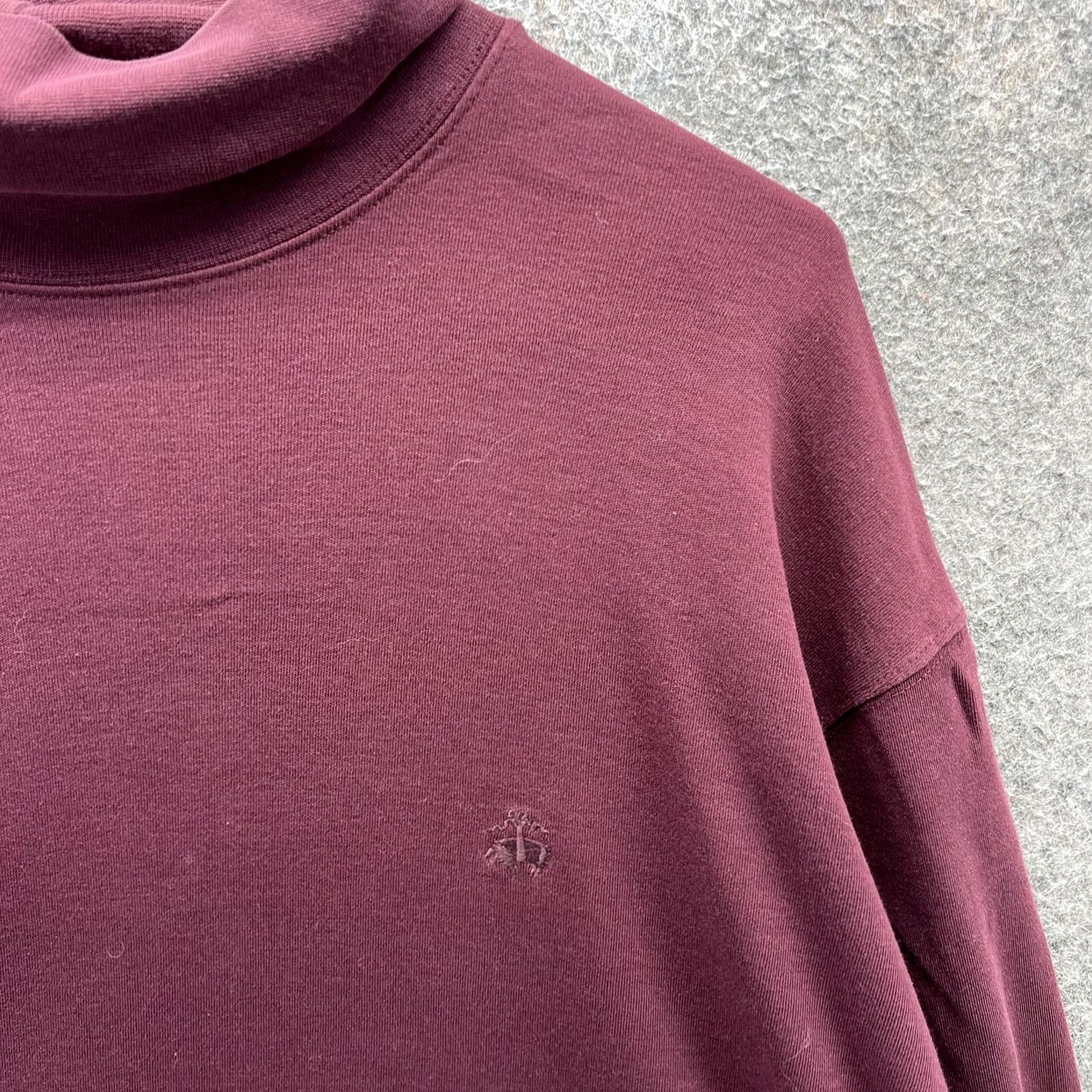 Brooks Brothers Brooks Sport Sweater Mens Large Red Cotton Turtleneck Pullover Logo Long Sleeve Size US L / EU 52-54 / 3 - 7 Thumbnail