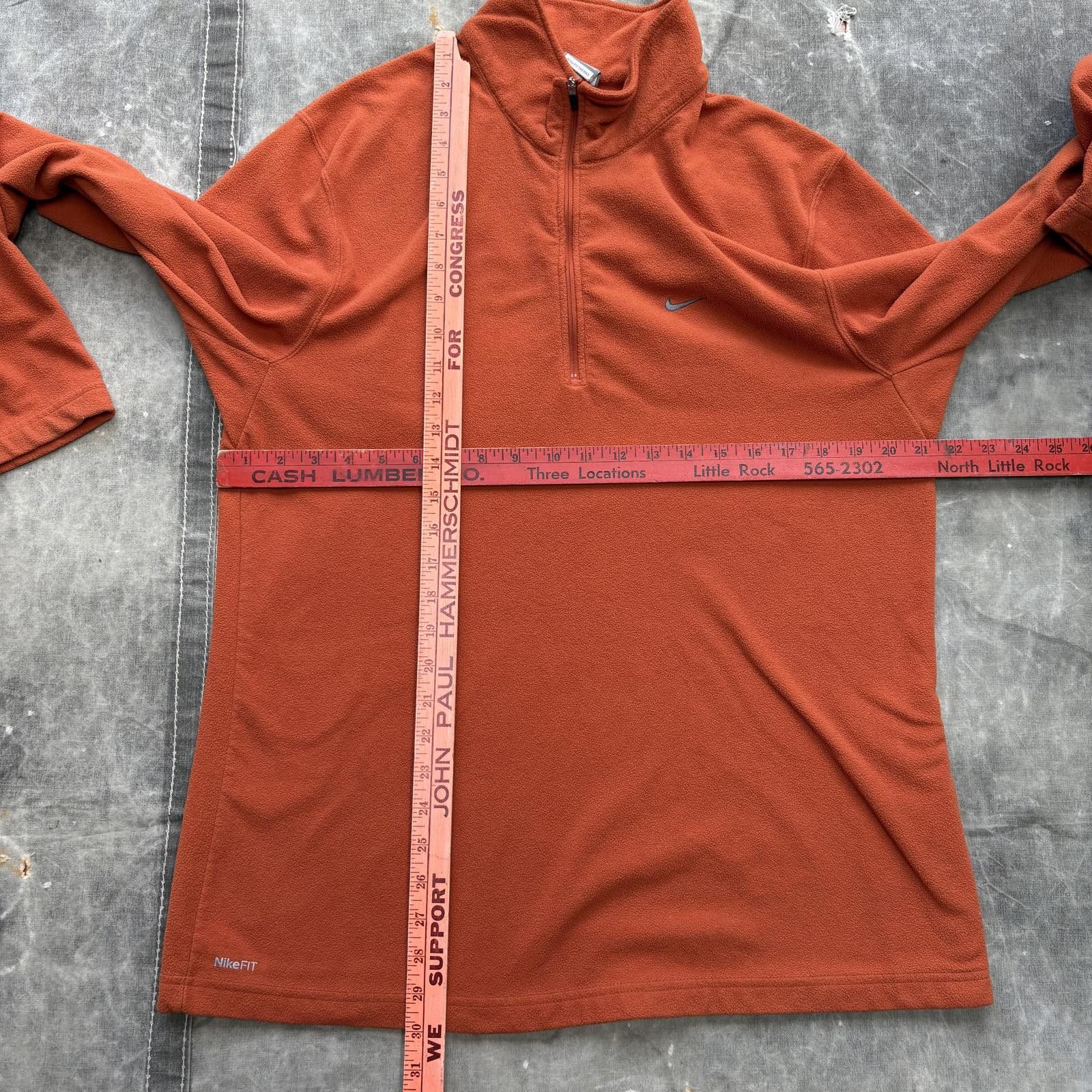 Nike Vintage Y2K Orange Nike Fleece Quarter Zip Grunge Sweatshirt Size US XL / EU 56 / 4 - 4 Thumbnail