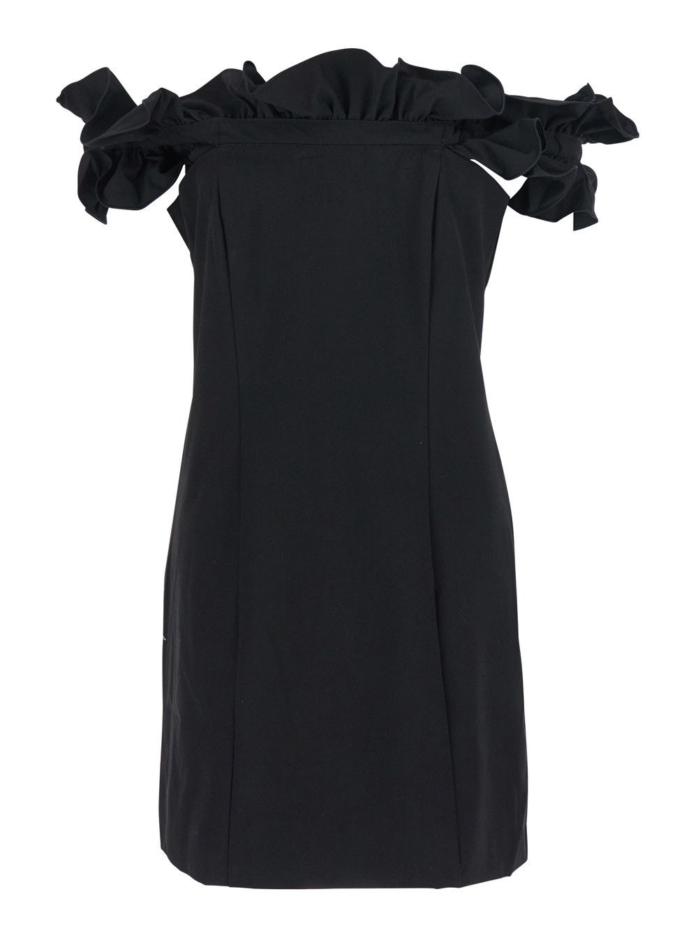 ROTATE Black Dress with Ruffle Decorations and Ruffle Details in Tech Fabric Woman Size XS / US 0-2 / IT 36-38 - 1 Thumbnail