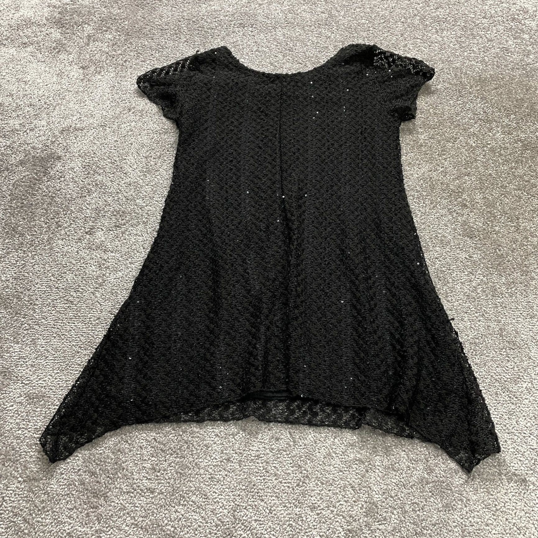 Ford Shannon Ford Blouse Shirt Tunic Womens Large Black Lace Sequin Short Sleeve All Seasons Casual Top - Regular Fit Size L / US 10 / IT 46 - 2 Thumbnail