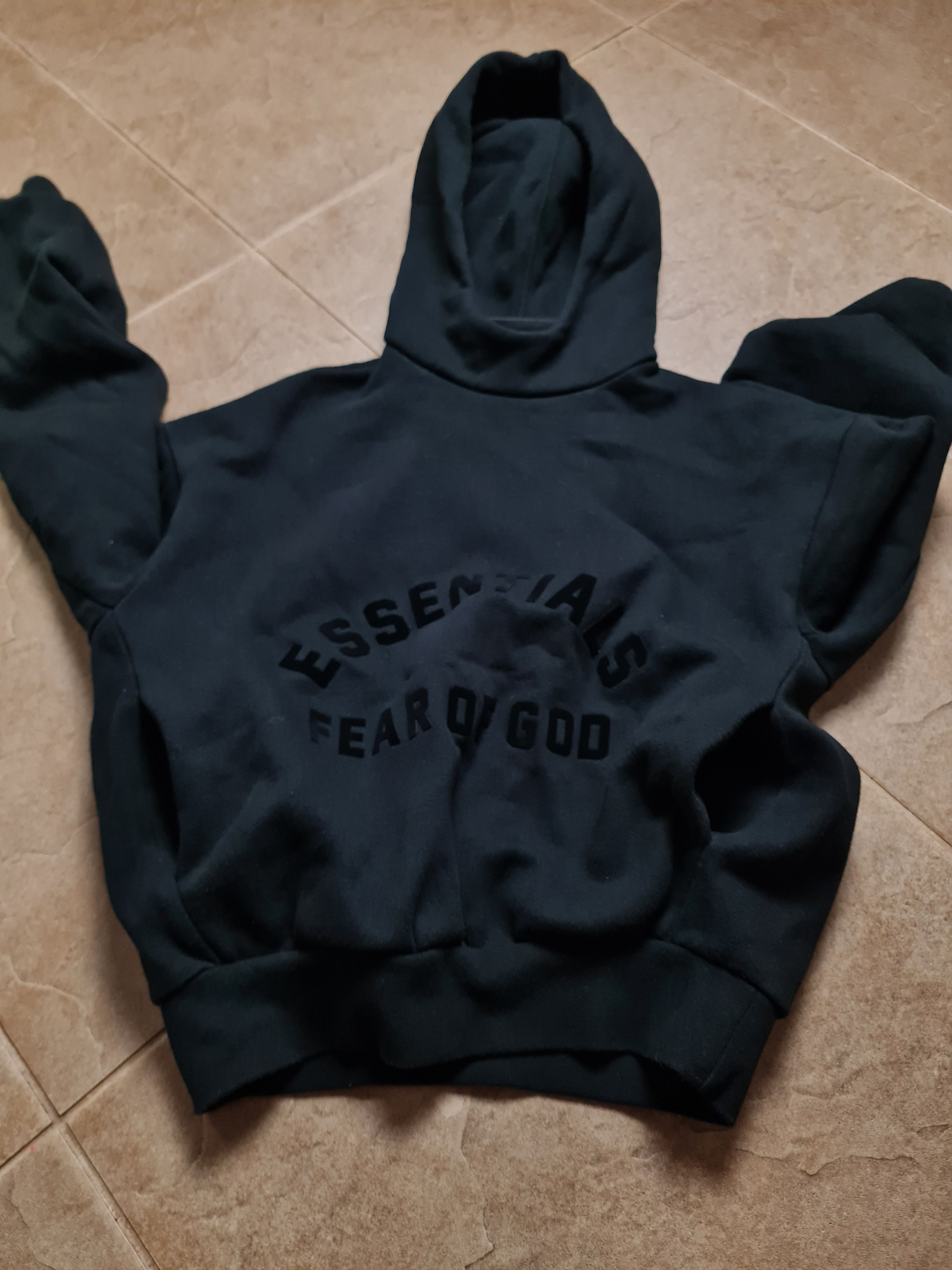 Essentials Womens Essential Fear Of God Pullover Jet Black Hoodie Size XS / US 0-2 / IT 36-38 - 19 Thumbnail