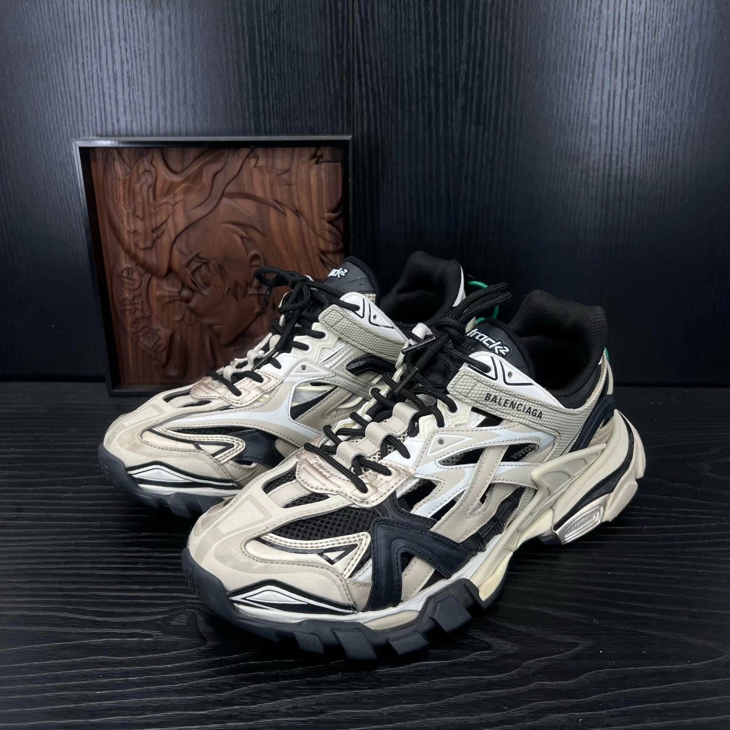 Balenciaga Balenciaga Track 2 Off-White/Black 42 Like New Size US 9 / EU 42 - 1 Thumbnail