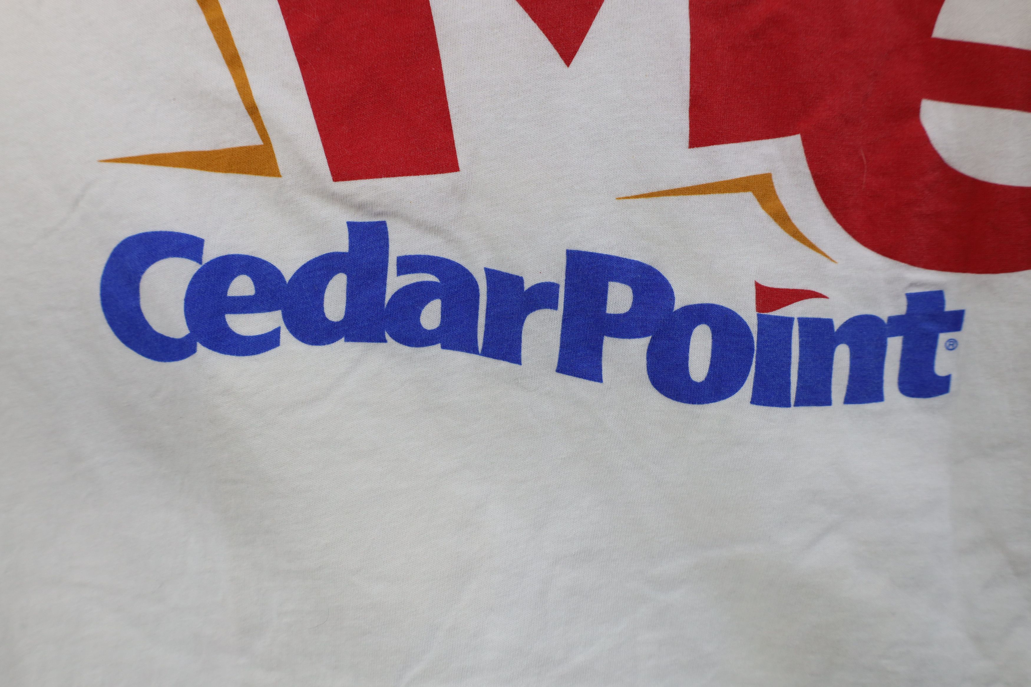 Vintage Vintage 80s 90s Me Cedar Point Amusement Park T-Shirt White Size US XL / EU 56 / 4 - 5 Thumbnail