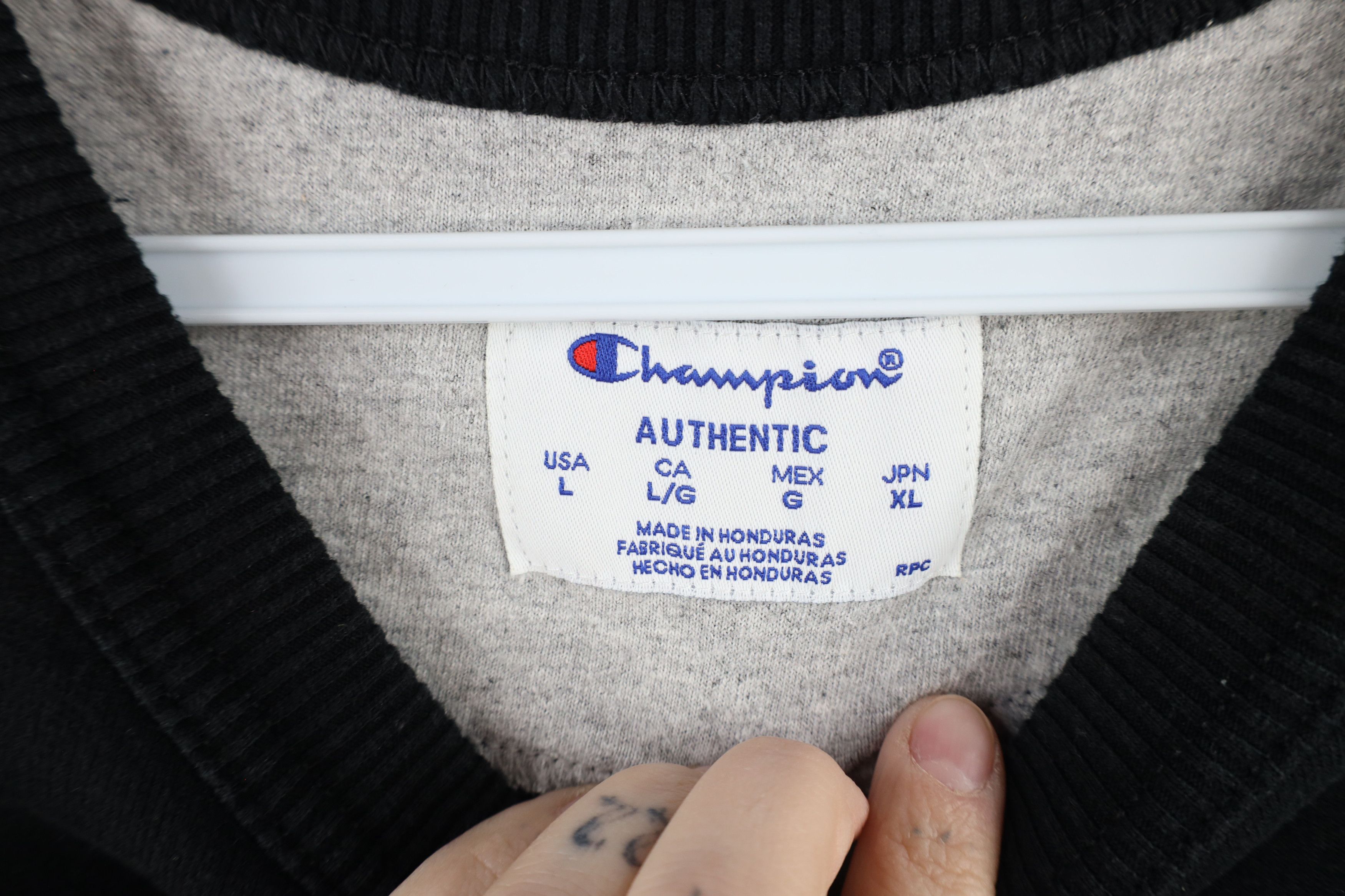 Champion × Vintage Vintage Champion Triple Classic Logo Crewneck Sweatshirt Size US L / EU 52-54 / 3 - 7 Thumbnail