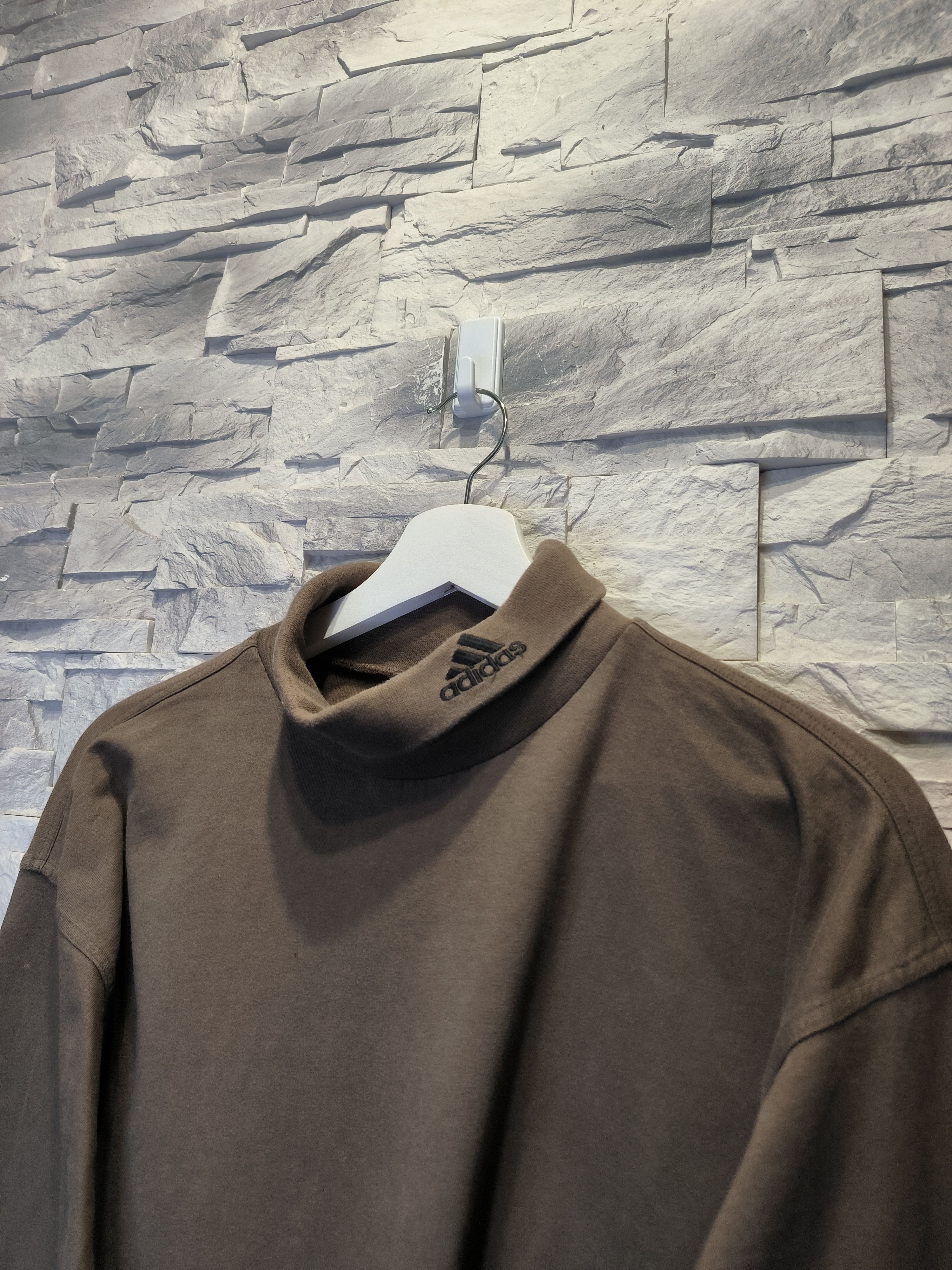 Adidas × Vintage Adidas Vintage 90s Turtleneck Sweatshirt Long Sleeve Logo Size US M / EU 48-50 / 2 - 3 Thumbnail