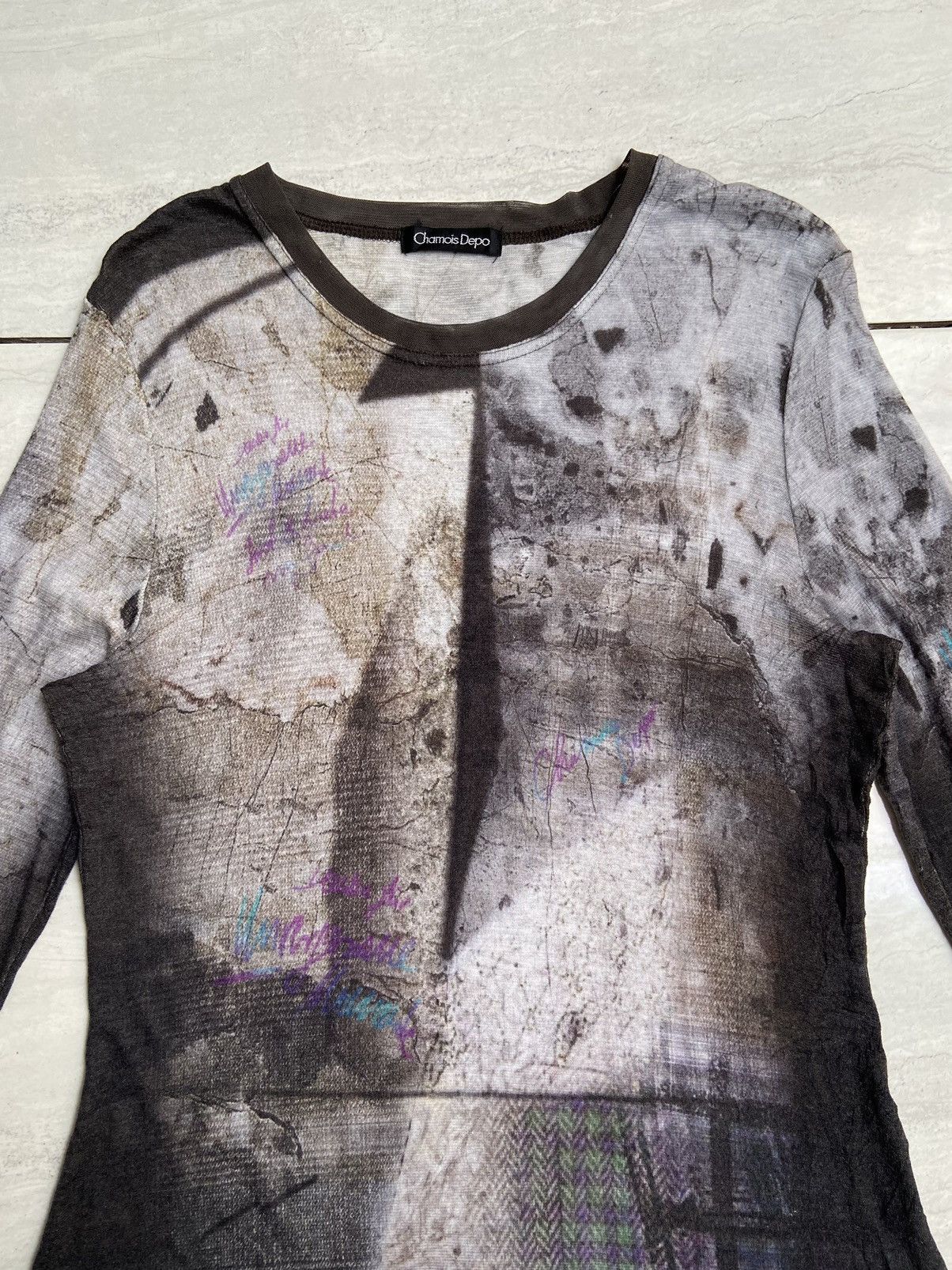 Designer × Japanese Brand CHAMOIS DEPO Motive T-shirt Size US XXS / EU 40 - 3 Thumbnail