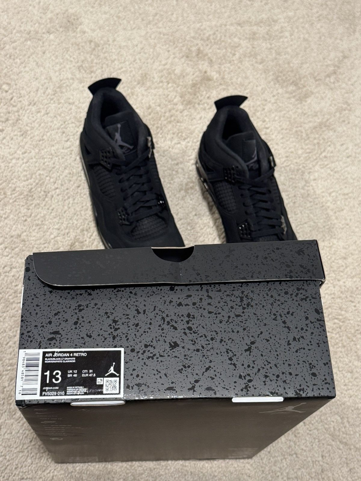 Jordan Brand Jordan 4 Retro Black Cat Size US 13 / EU 46 - 15 Thumbnail