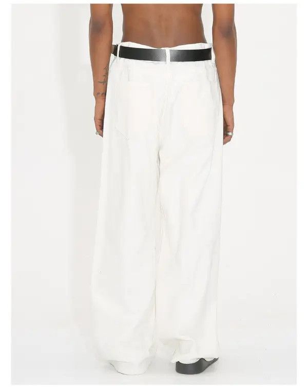 VIBE White Baggy Denim Jeans Size US 30 / EU 46 - 3 Thumbnail
