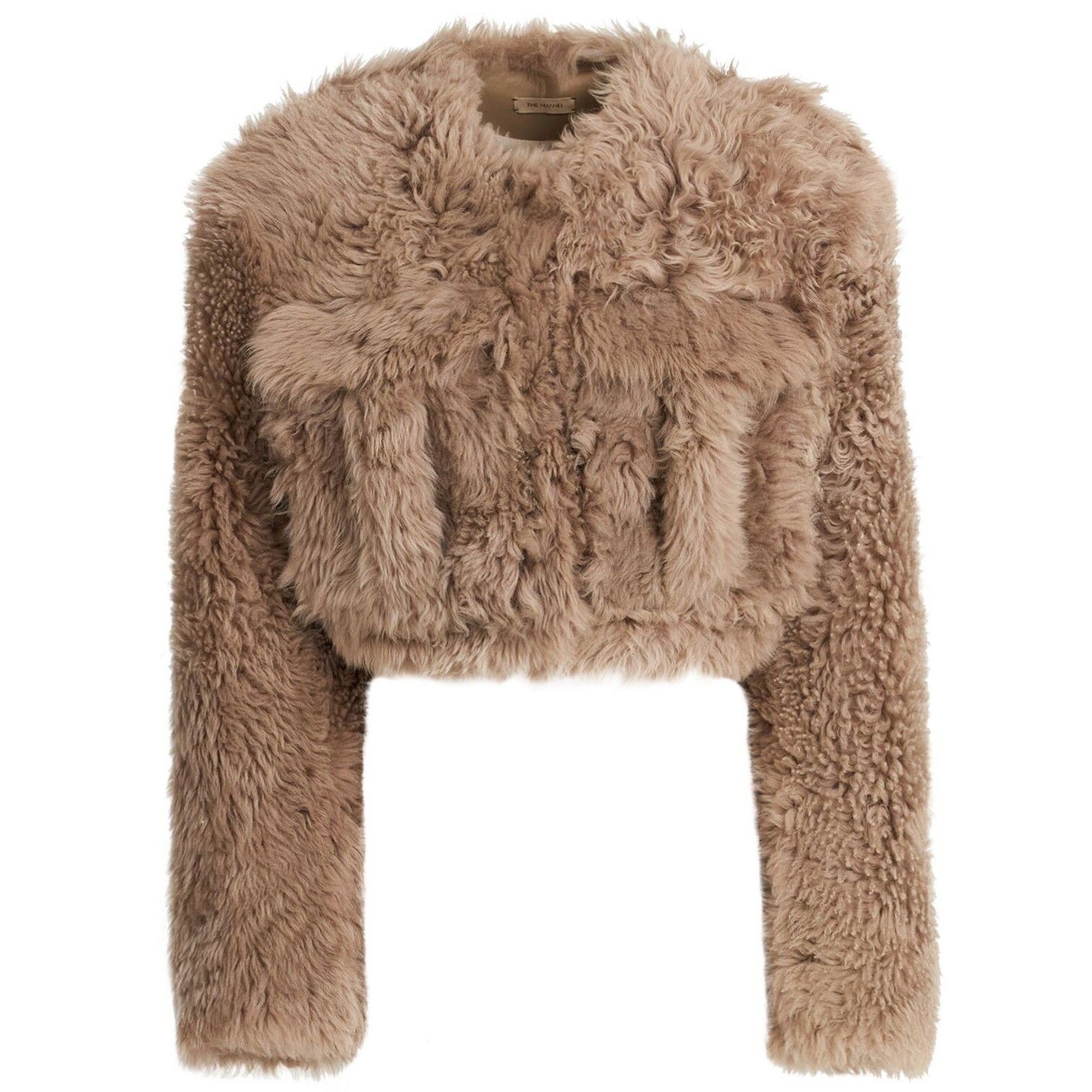 Other THE MANNEI Taupe Short Shearling Jacket New & Authentic (Wom Size M / US 6-8 / IT 42-44 - 1 Thumbnail