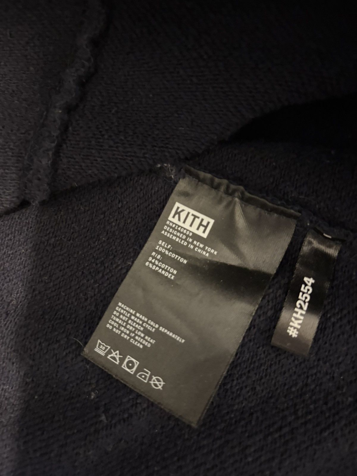 Kith Kith Men's Box Logo Mock Crewneck Sweatshirt in a dark navy Size US XXL / EU 58 / 5 - 4 Thumbnail