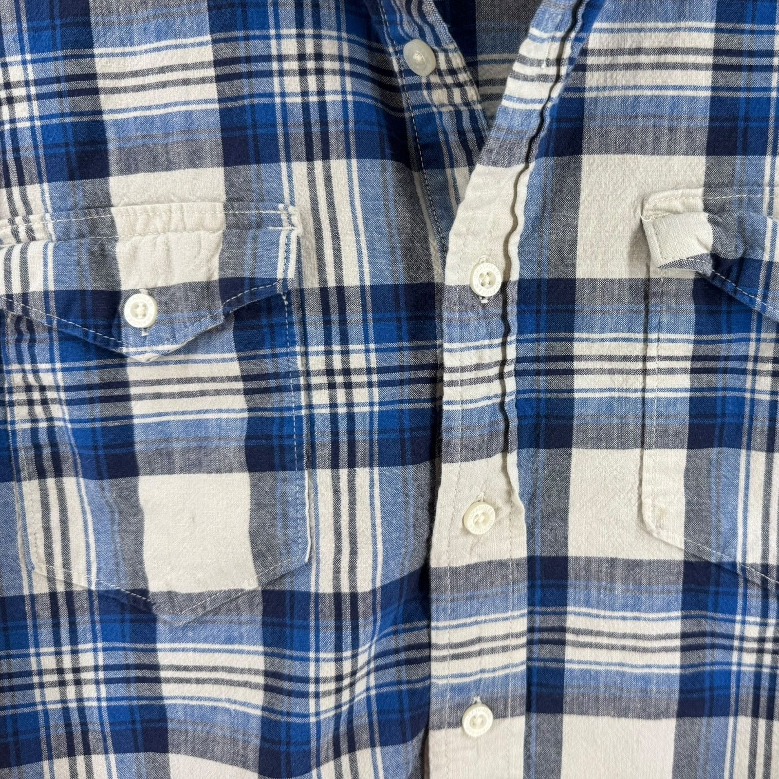 Wrangler Wrangler Flex Comfort Blue Plaid Button Down Shirt Men Large Size US L / EU 52-54 / 3 - 4 Thumbnail