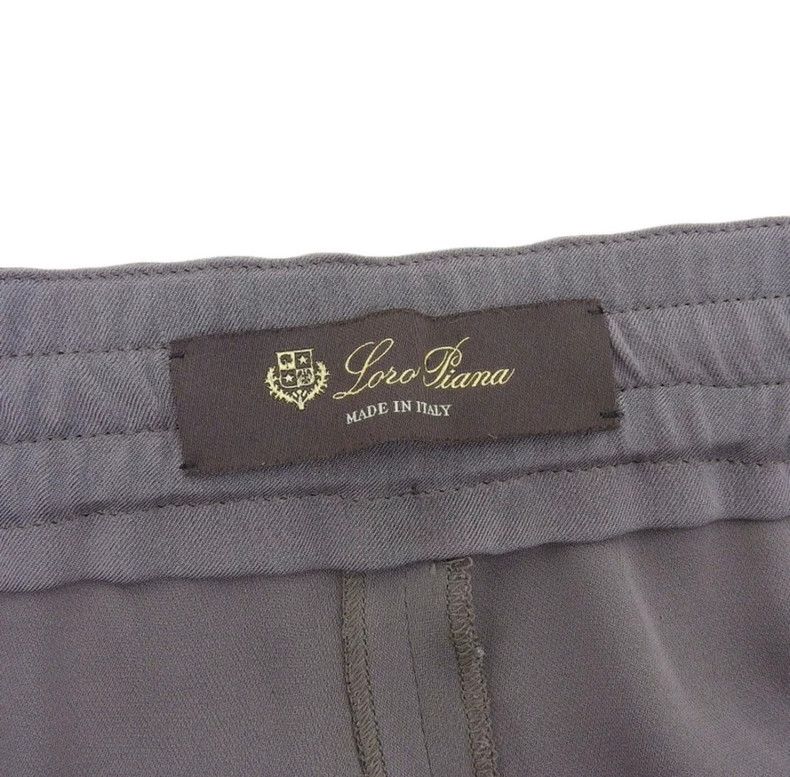 Loro Piana LORO PIANA Gray silk pull cord trousers Size 24" / US 00 / IT 34 - 7 Thumbnail