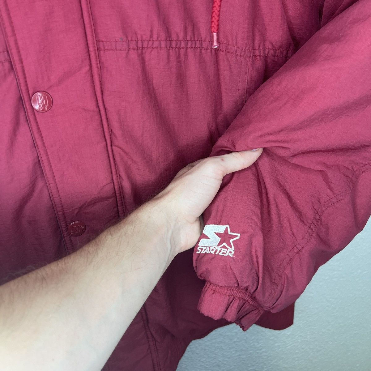 NFL × Starter × Vintage 🔥90’s Vintage NFL San Francisco 49ers Light Puffer Jacket Size US L / EU 52-54 / 3 - 6 Thumbnail