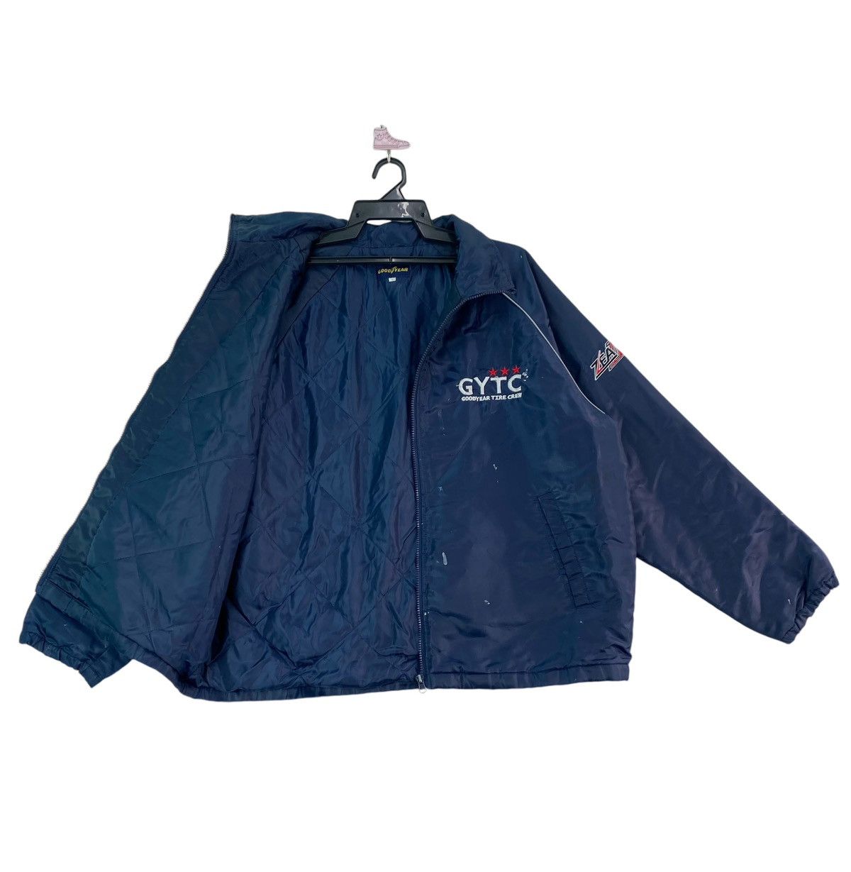 Vintage Vtg 90s Good Year Tyre Crew racing motorsport bomber jacket Size US L / EU 52-54 / 3 - 3 Thumbnail