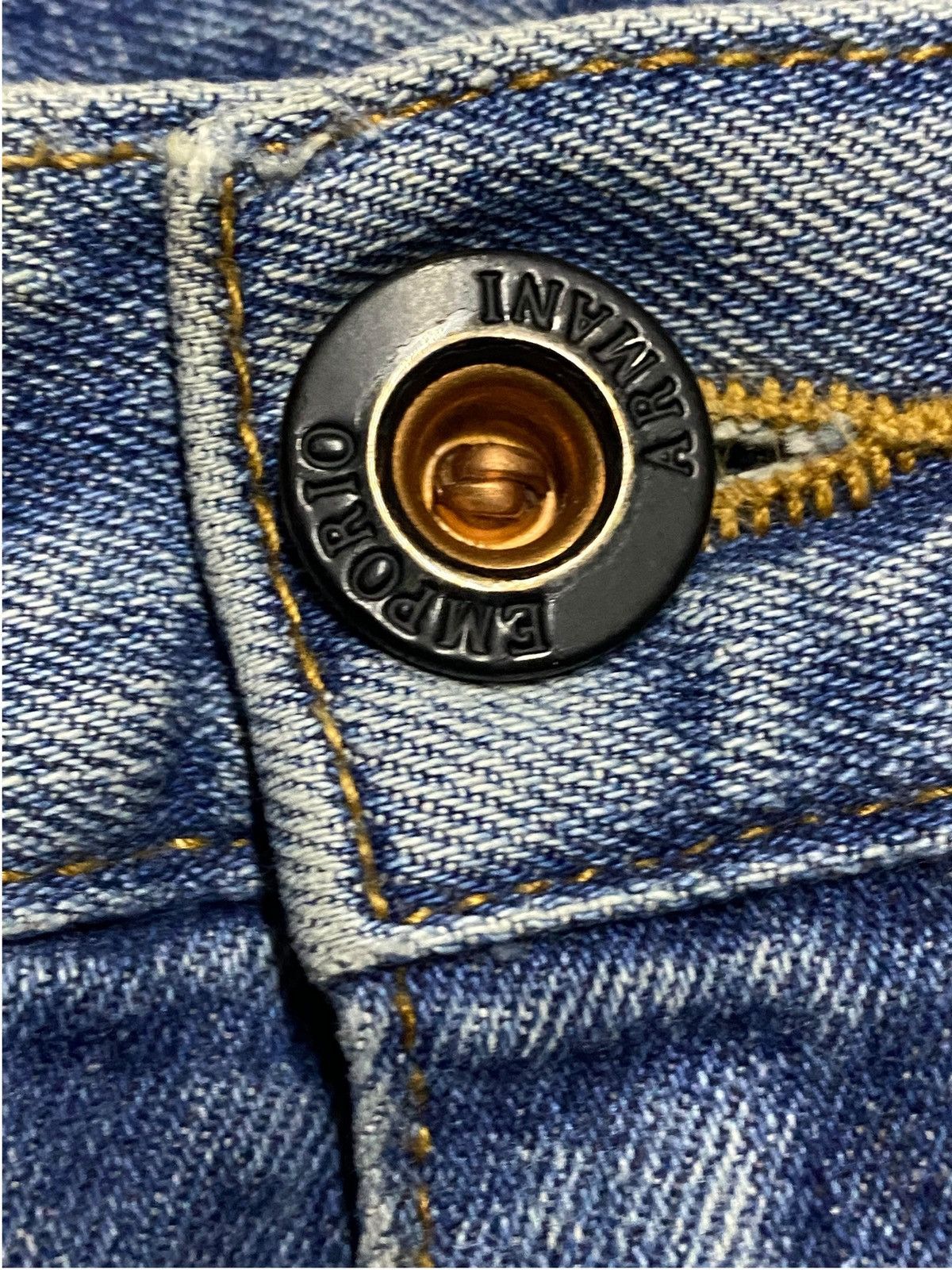 Emporio Armani × Our Legacy Vintage Emporio Armani Faded Wash Distressed Jeans Size US 37 - 7 Thumbnail