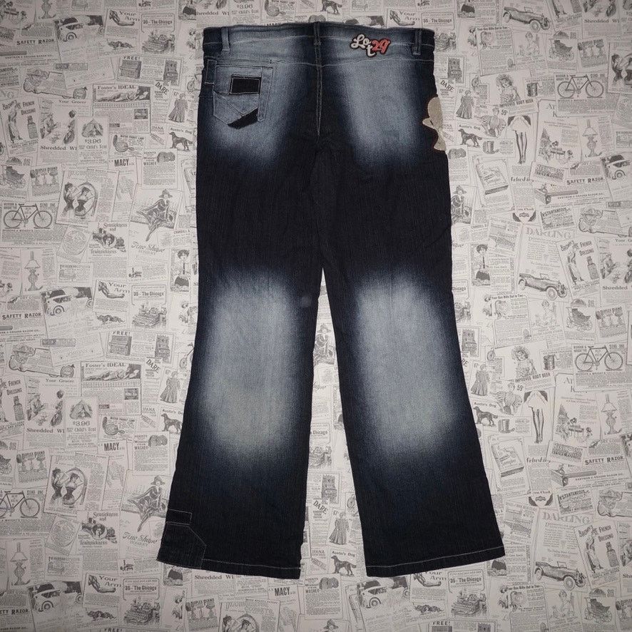 Southpole 13 - Vintage Y2K lot 29 femme looney tunes denim flare pants Size 34" / US 12 / IT 48 - 2 Thumbnail