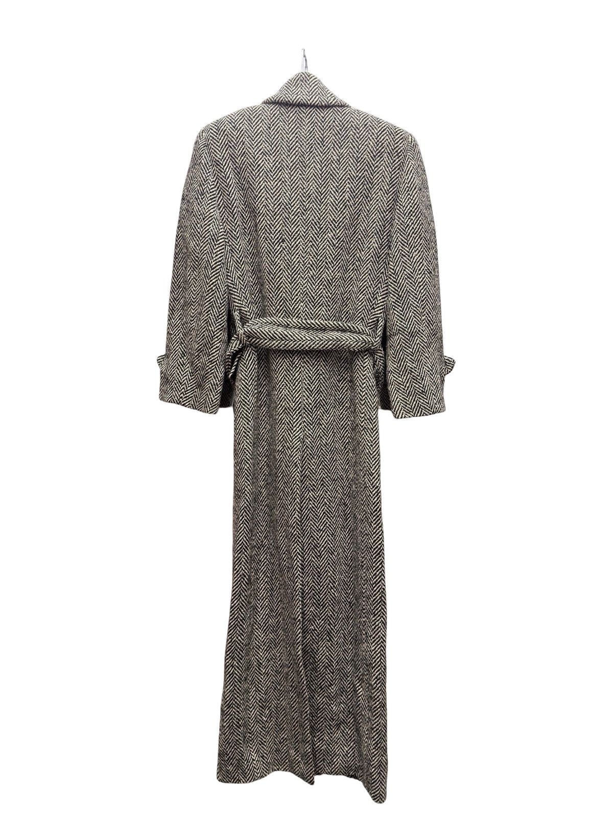 Saint Laurent Paris Saint Laurent herringbone wool-blend belted coat Size XS / US 0-2 / IT 36-38 - 2 Thumbnail