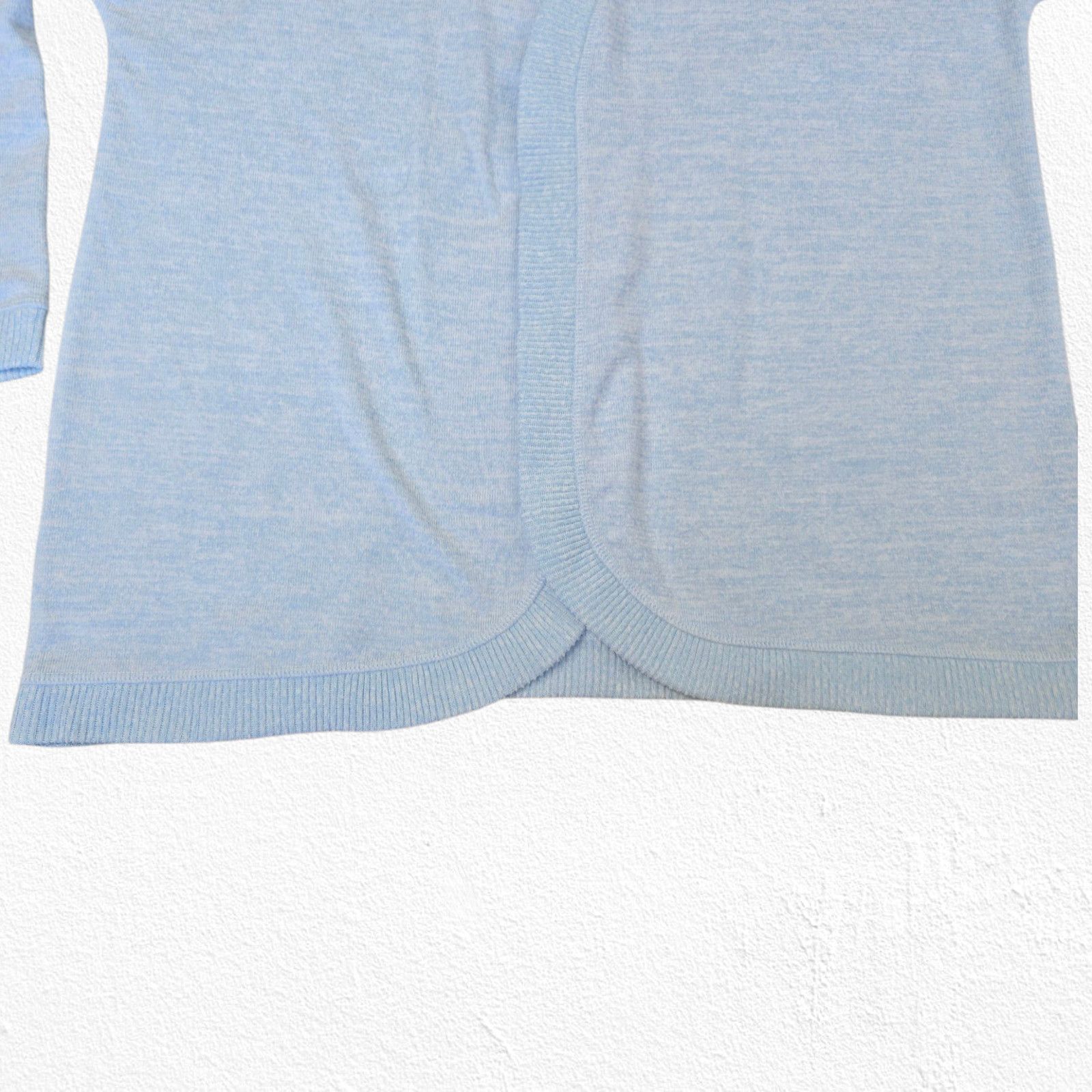 Other Light Blue Ruched Back Open Front Cardigan Size Large Petite Size L / US 10 / IT 46 - 10 Thumbnail