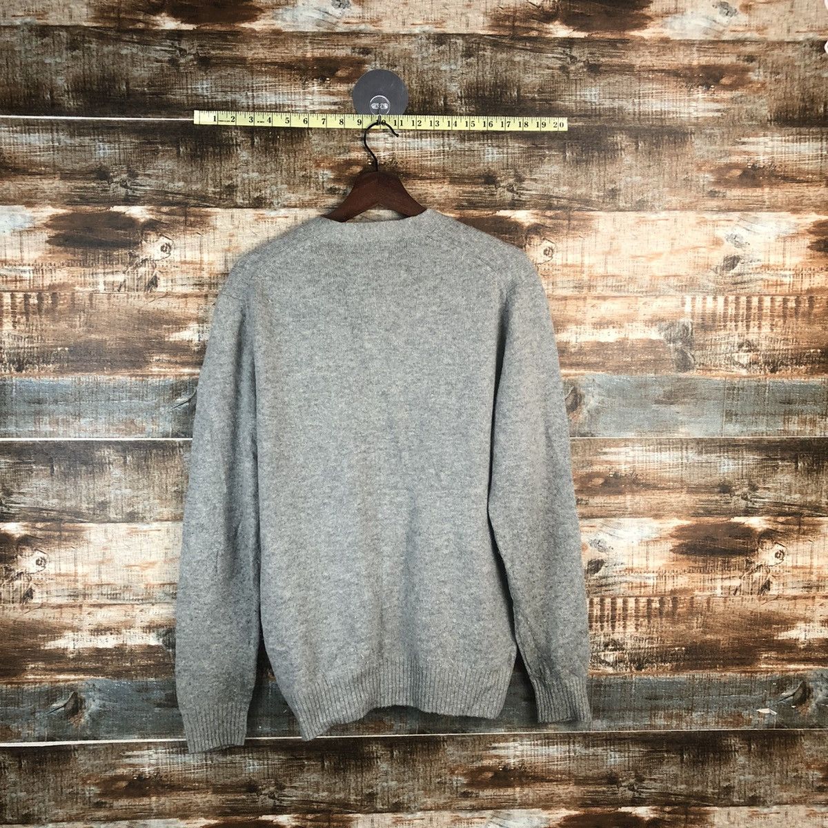 Aran Isles Knitwear × Uniqlo DL Uniqlo japan vintage Gray Cardigan Knitwear #C592 Size US M / EU 48-50 / 2 - 12 Thumbnail