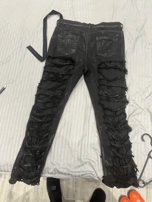 Rick Owens Drkshdw Rick Owens DRKWHDW Waxed Detroit Cut Size US 38 / EU 54 - 2 Thumbnail
