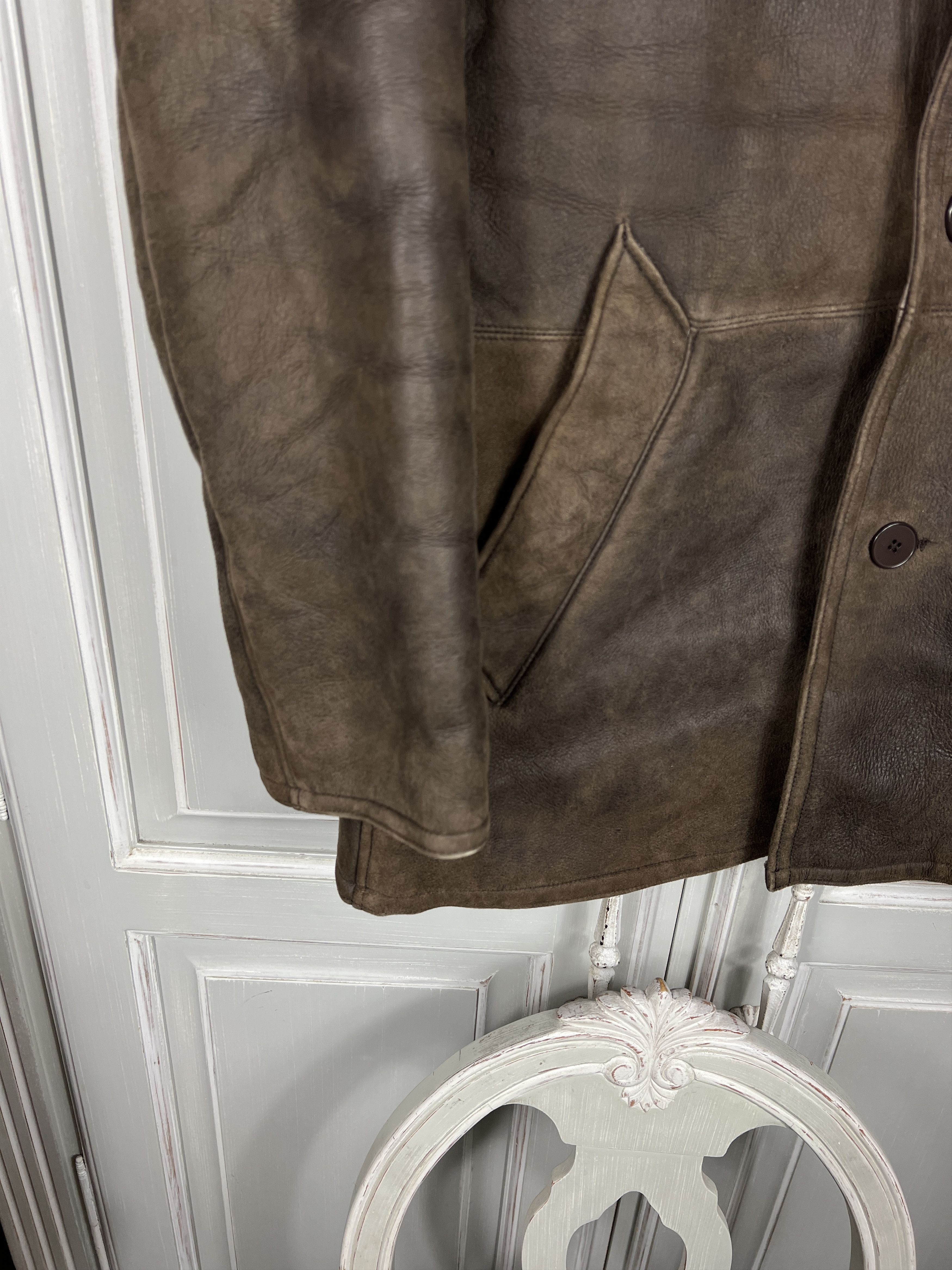 agnes b. Agnes B.homme Sherpa leather jacket wool Size US M / EU 48-50 / 2 - 5 Thumbnail