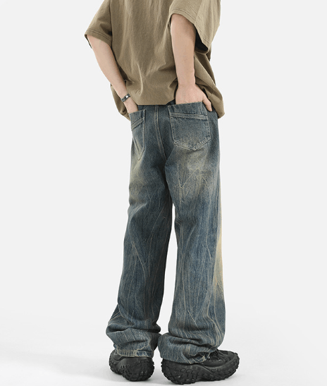 Japanese Brand × Jean High street men's cleanfit washed straight flared jeans Size US 34 / EU 50 - 4 Thumbnail