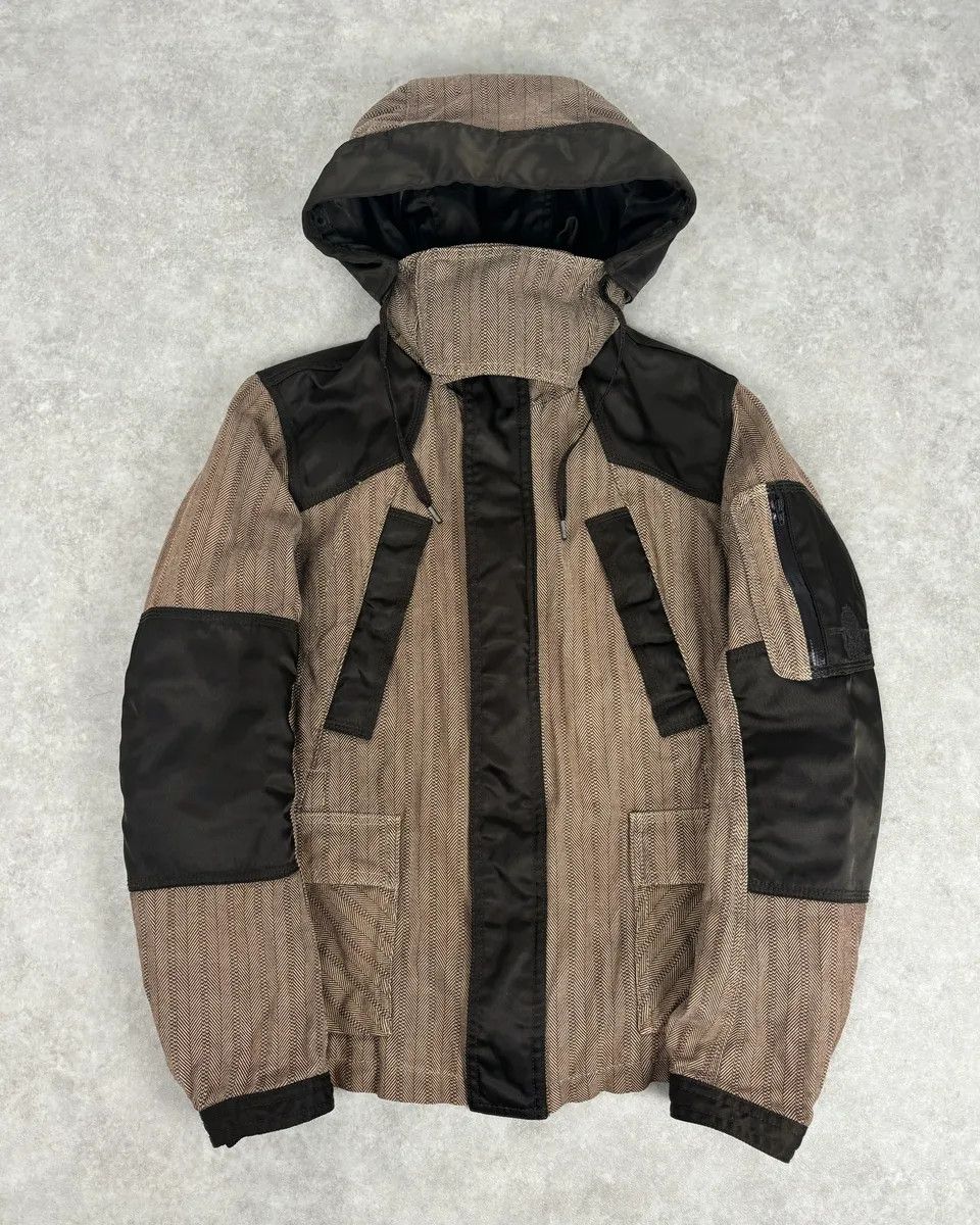 Diesel 2000s Diesel Brown Nylon Contrast Panel Cargo Jacket Size US S / EU 44-46 / 1 - 1 Thumbnail