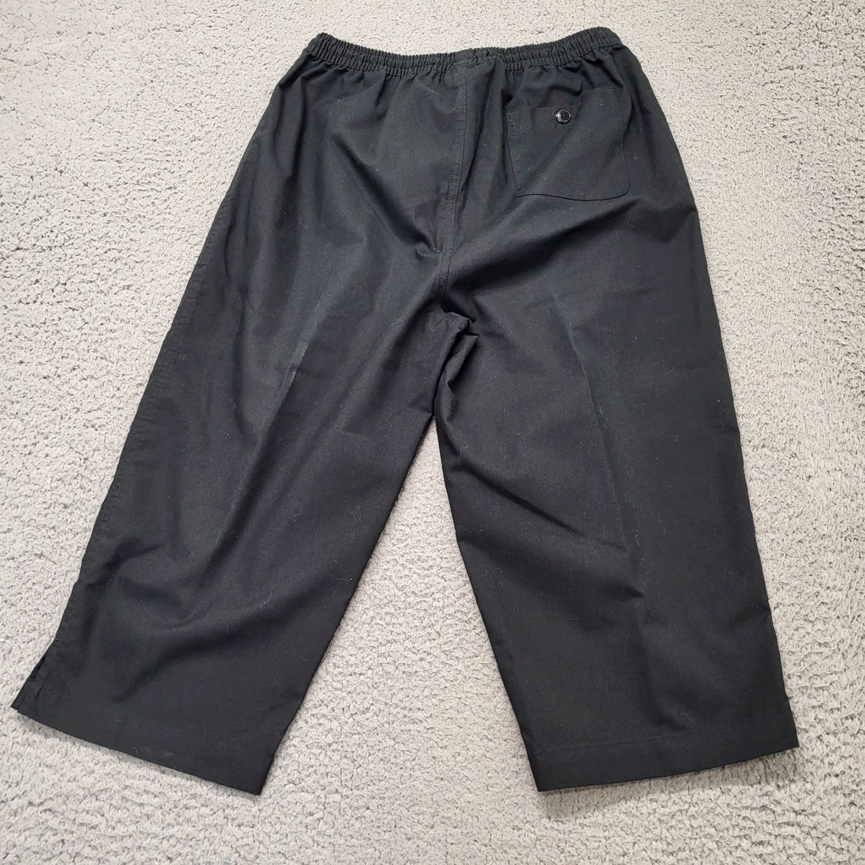 Vintage Rebecca Malone Capri Women's Medium Pull-On Pants Black Preppy College Cute | Regular Straight Leg Pants Size 32" / US 10 / IT 46 - 3 Thumbnail