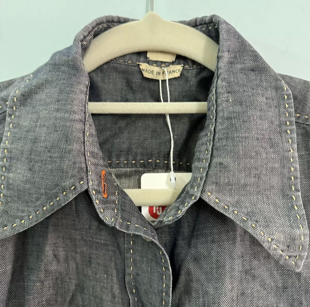 Hermes Hermes denim sleeveless shirt Size US S / EU 44-46 / 1 - 4 Thumbnail