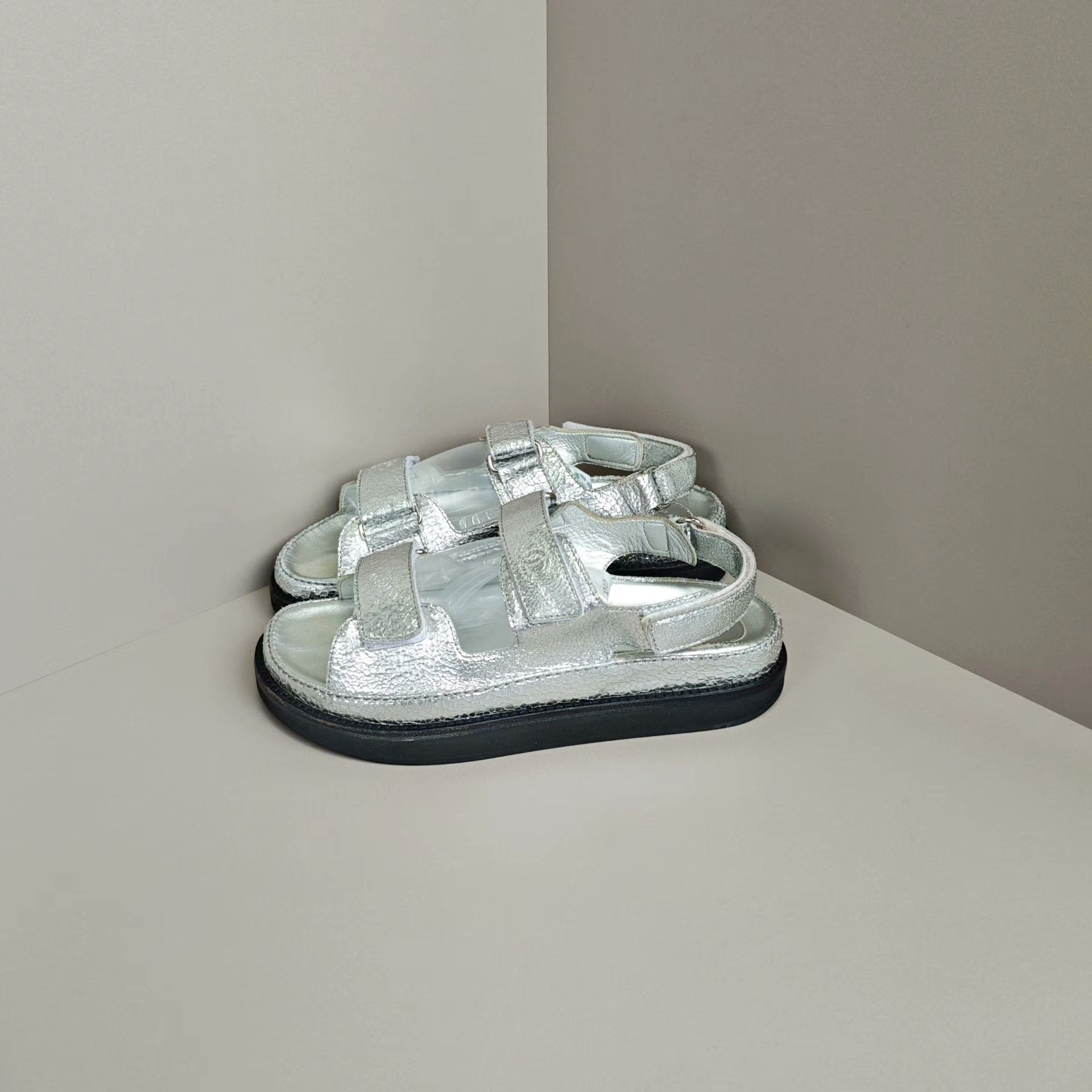Chanel Chanel Silver Sandals us_7 Women Size US 7 / IT 37 - 1 Thumbnail