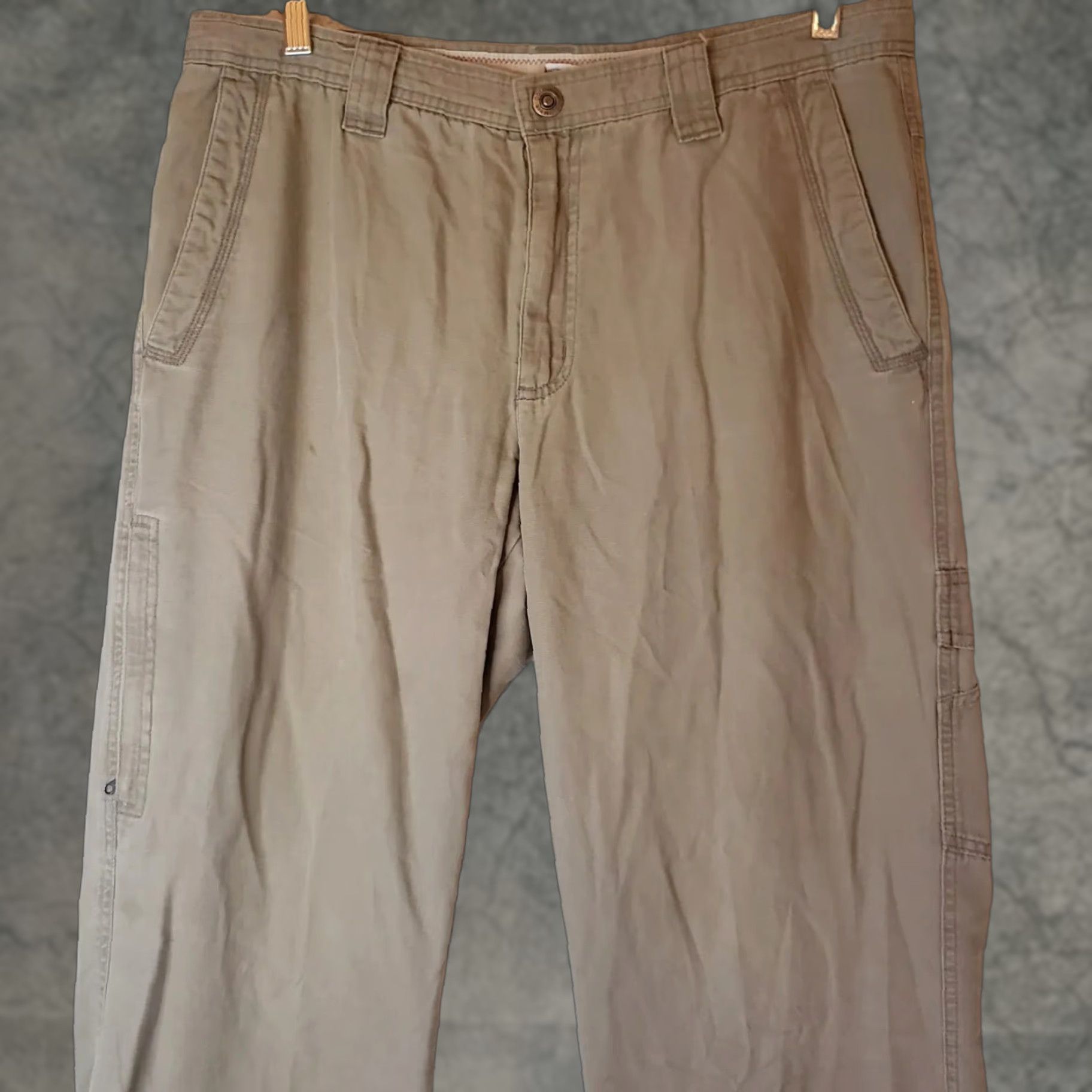 Vintage Columbia Omni-Shield Hiking Outdoor Pants Khaki Mens 34x32 Zip Pockets Canvas Cotton Regular Straight Jeans style Khakis Outdoor Mens Size US 34 / EU 50 - 1 Thumbnail