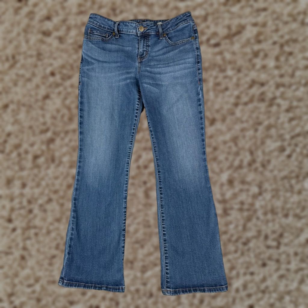 Anthropologie Level 99 Jeans Women Bootcut Jeans 31 Blue Denim Mid Rise 30x28 Cotton Size 24" / US 00 / IT 34 - 1 Thumbnail