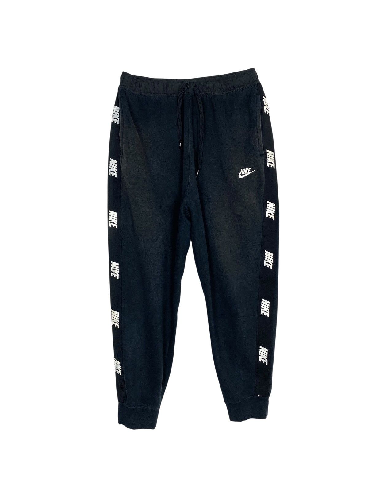 Nike Rare‼️ Nike Side Tape Logo Sweatpants Size US 31 - 3 Thumbnail