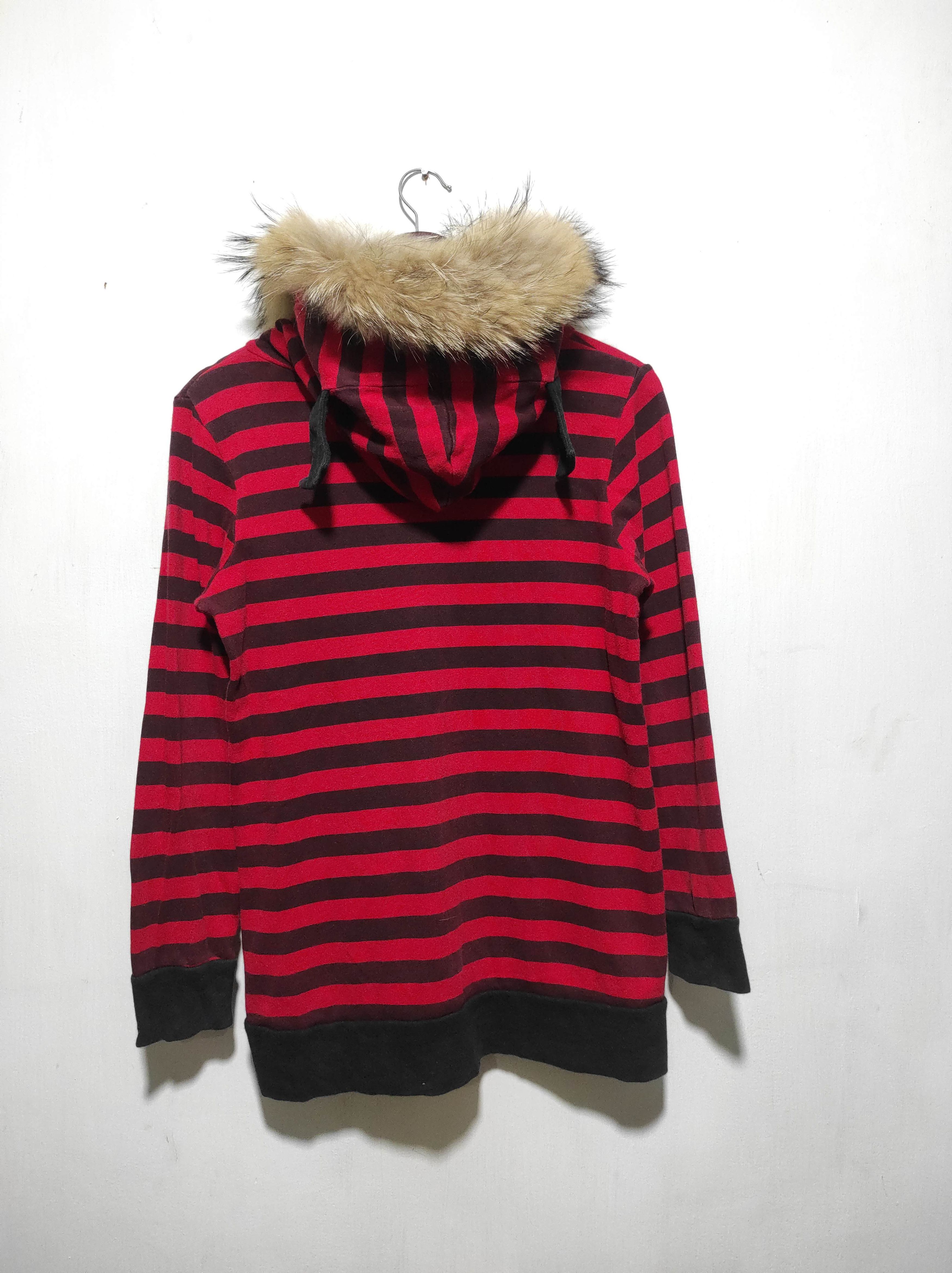 If Six Was Nine Head Punk Stripe Skull Zip Fur Hoodie Ifsixwasnine Lgb Style Size US S / EU 44-46 / 1 - 14 Thumbnail