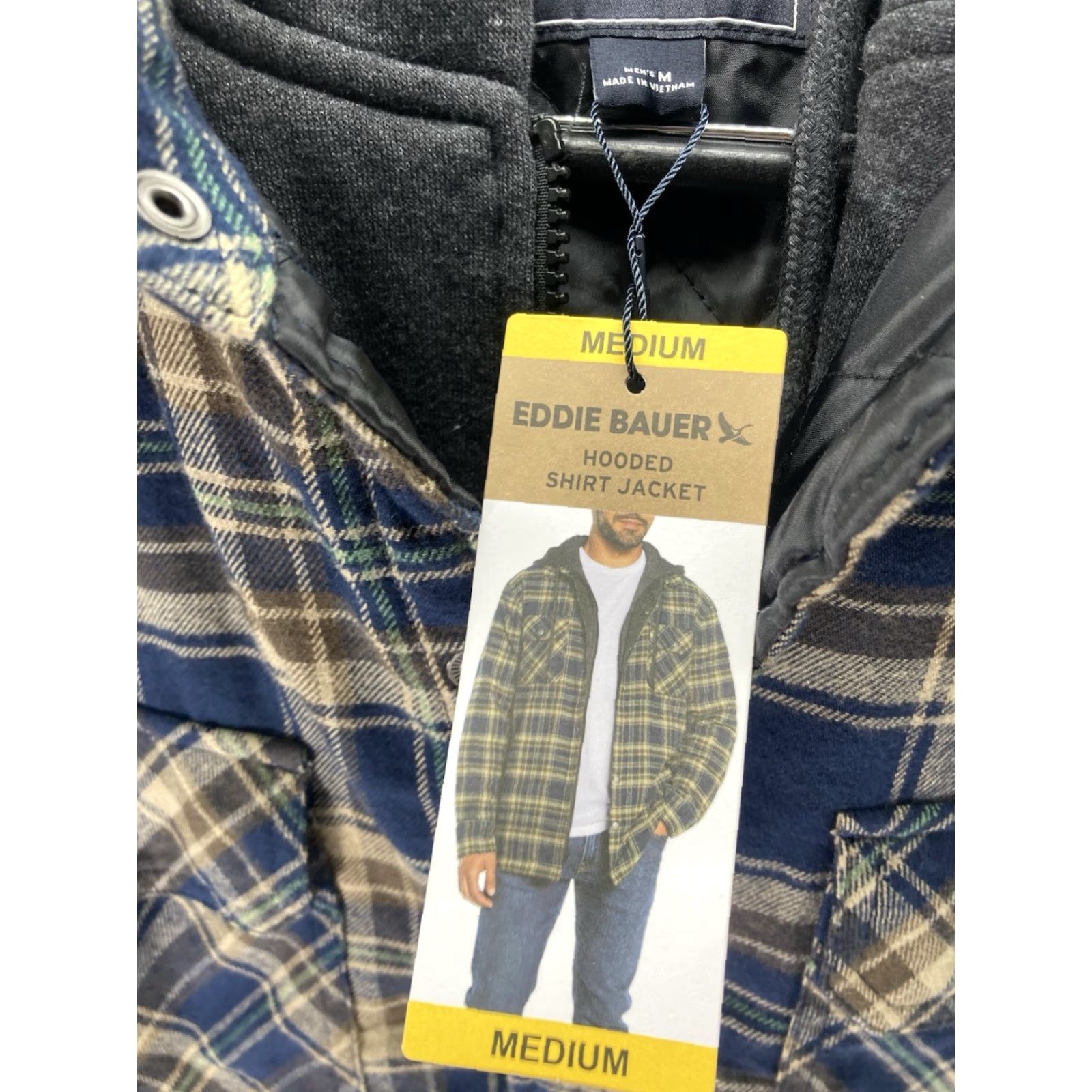 Eddie Bauer Eddie Bauer Flannel Hooded Shirt Jacket Shacket Men Medium Plaid Snap Quilted Size US M / EU 48-50 / 2 - 4 Thumbnail
