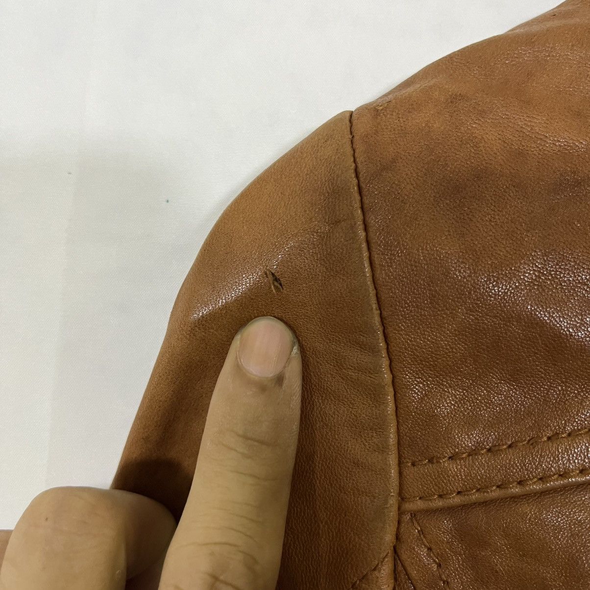 United Colors Of Benetton UNITED COLOUR OF BENETTON LEATHER JACKET Size US XS / EU 42 / 0 - 13 Thumbnail