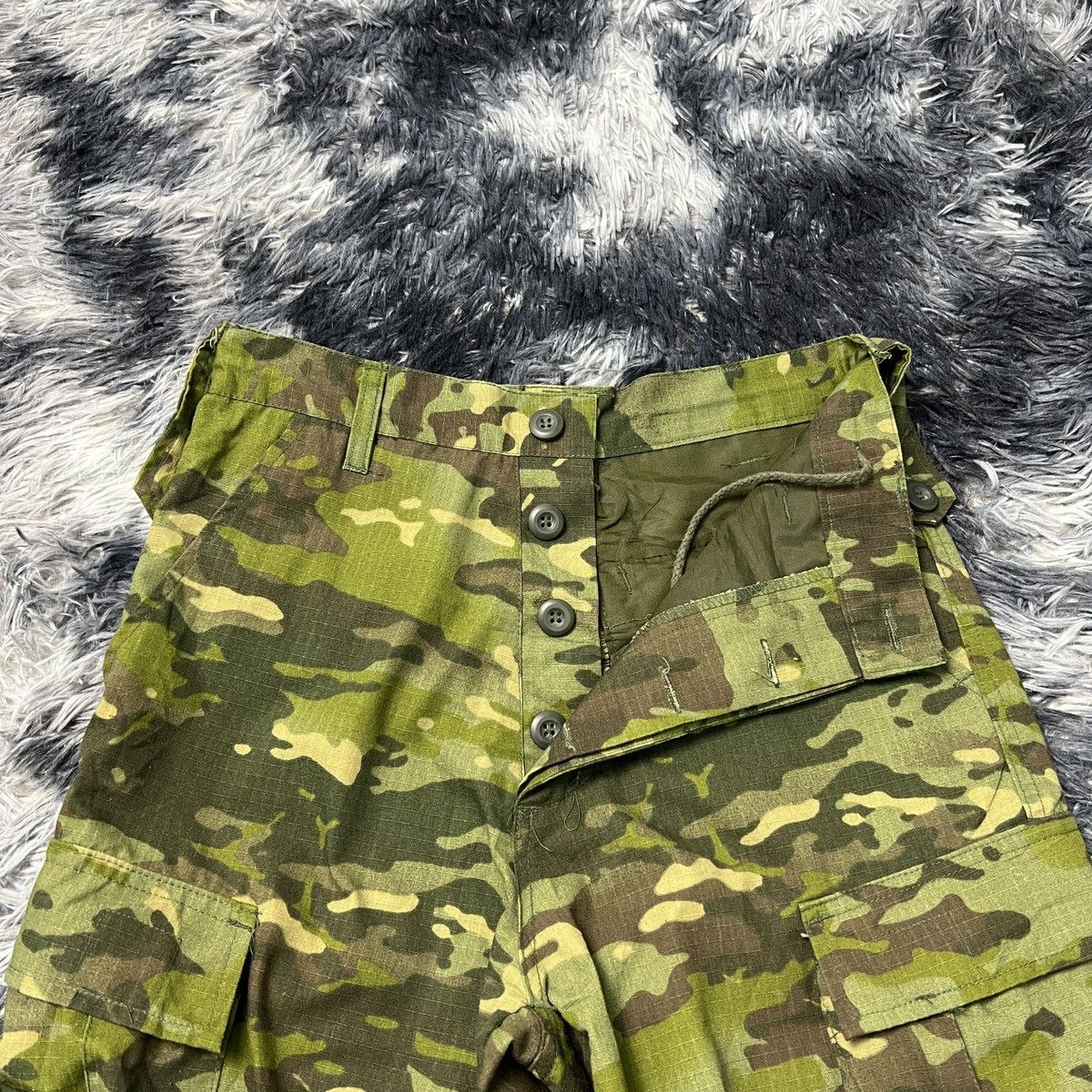 Other Army Camouflage Tactical MultiPocket Double Knee Cargo Pants Size US 28 / EU 44 - 7 Thumbnail