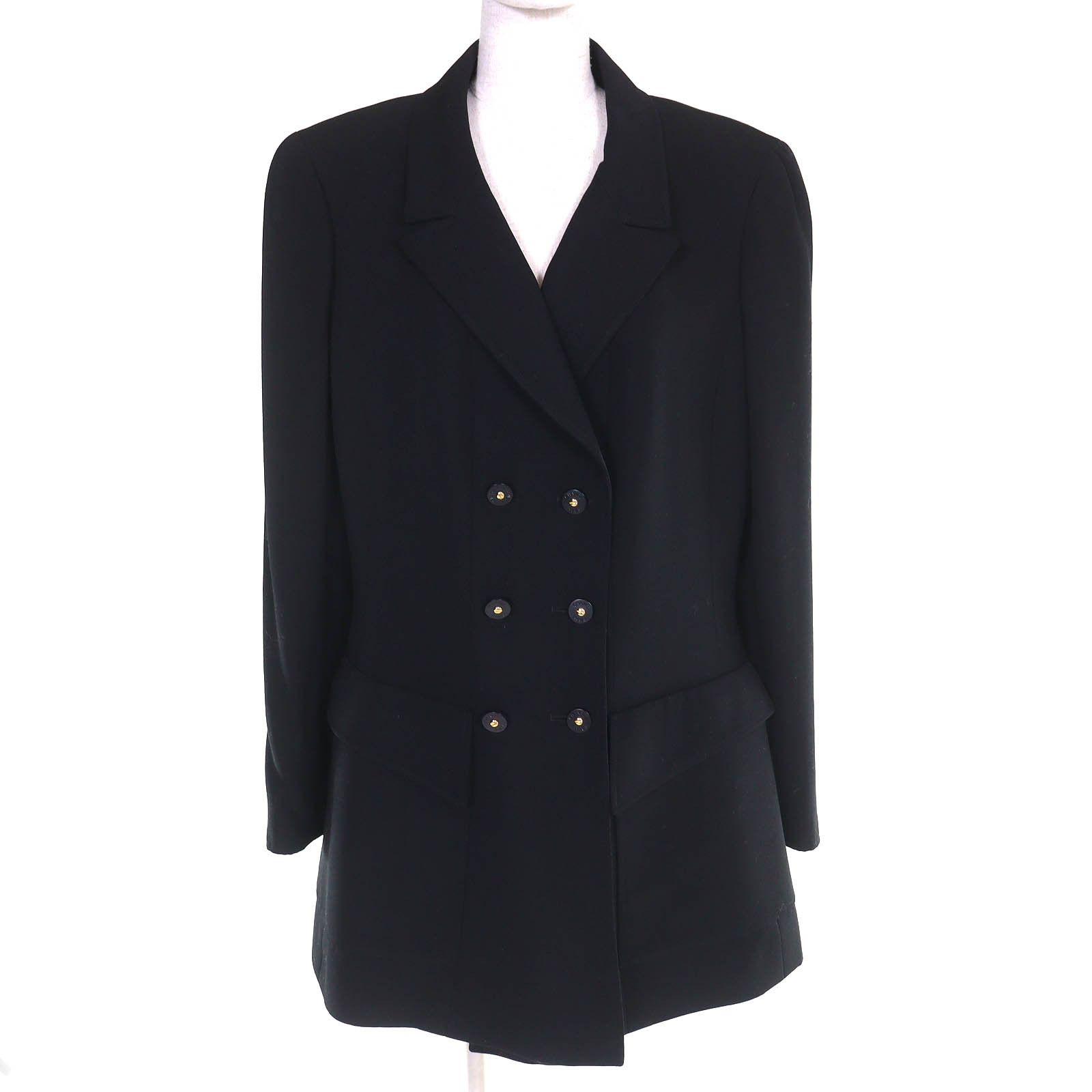 Chanel Chanel Chanel Wool Double Breasted Jacket Textile Outerwear P07198 DUTY FREE for USA Size ONE SIZE - 1 Thumbnail